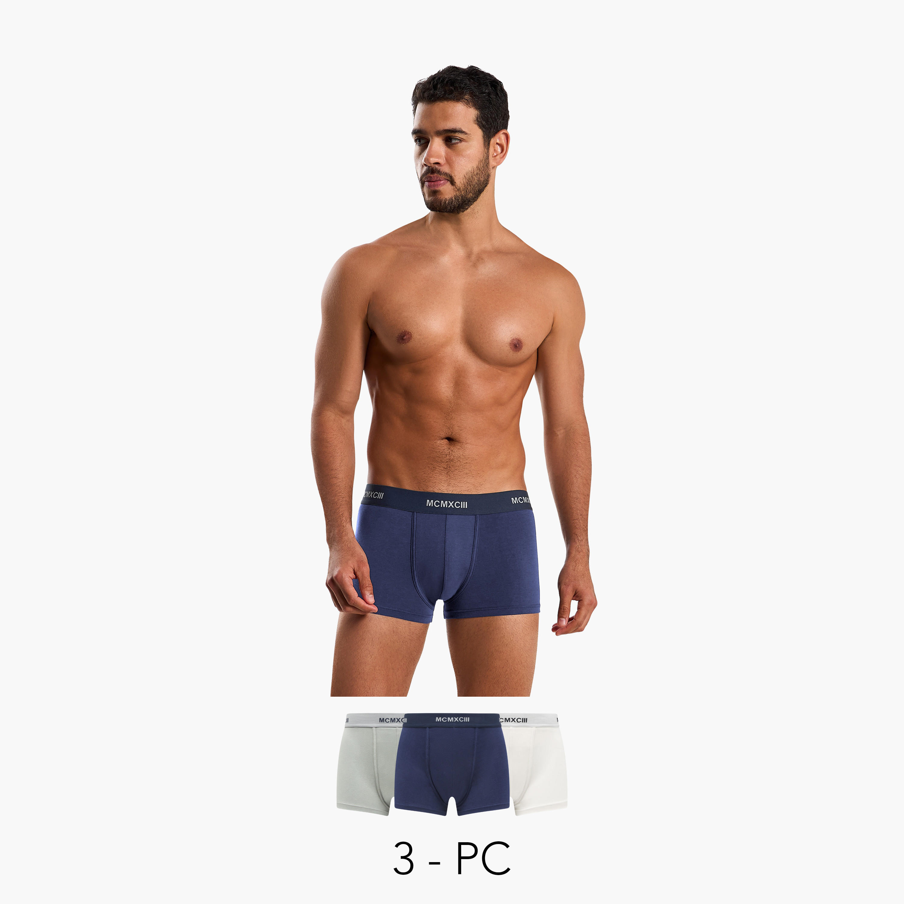 سراويل داخلية بخصر مطاطي وطبعات للرجال - عبوة 3 قطع-men-clothing-innerwear-underwear-image-1