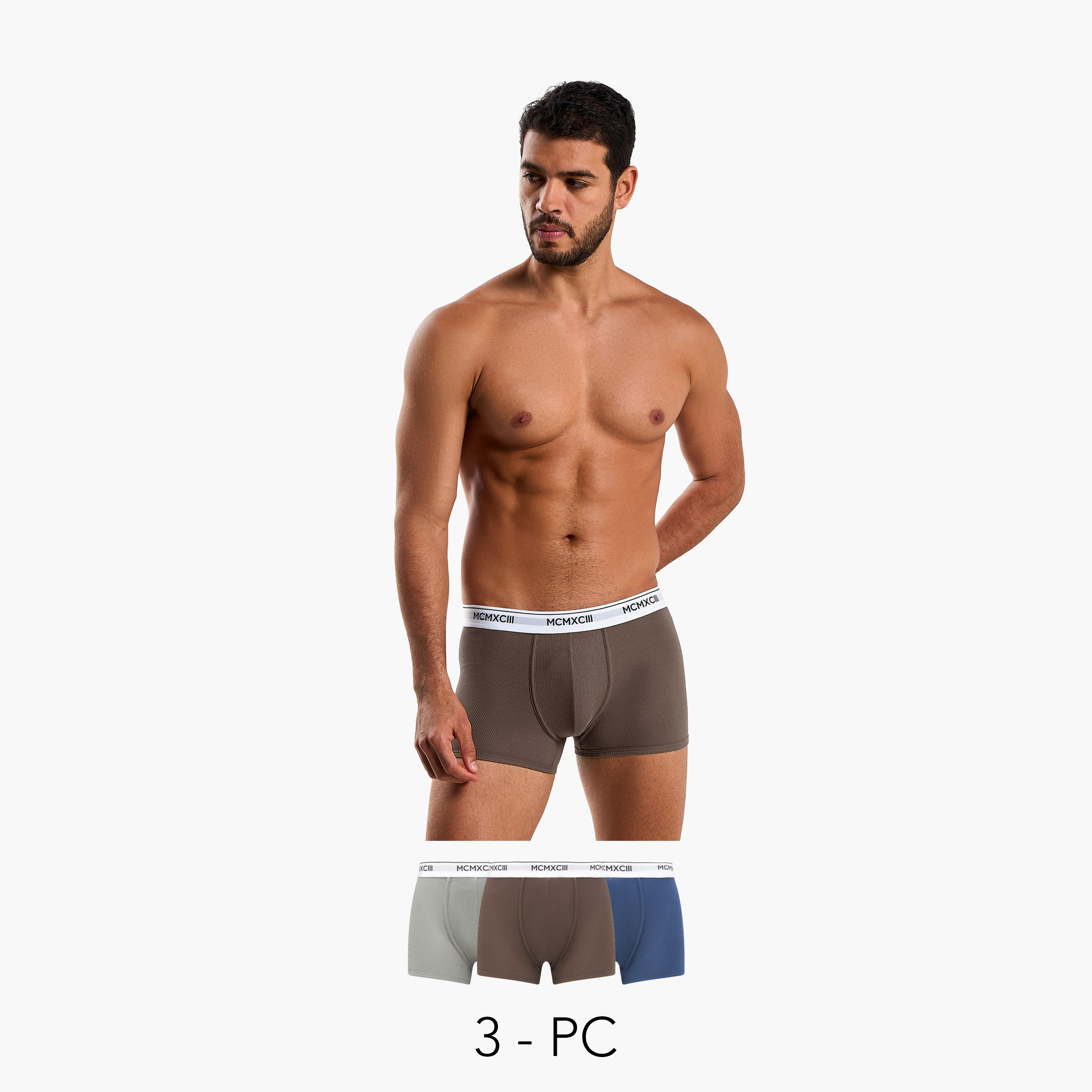 Men Ribbed Trunks - Pack of 3-men-clothing-innerwear-underwear-image-1