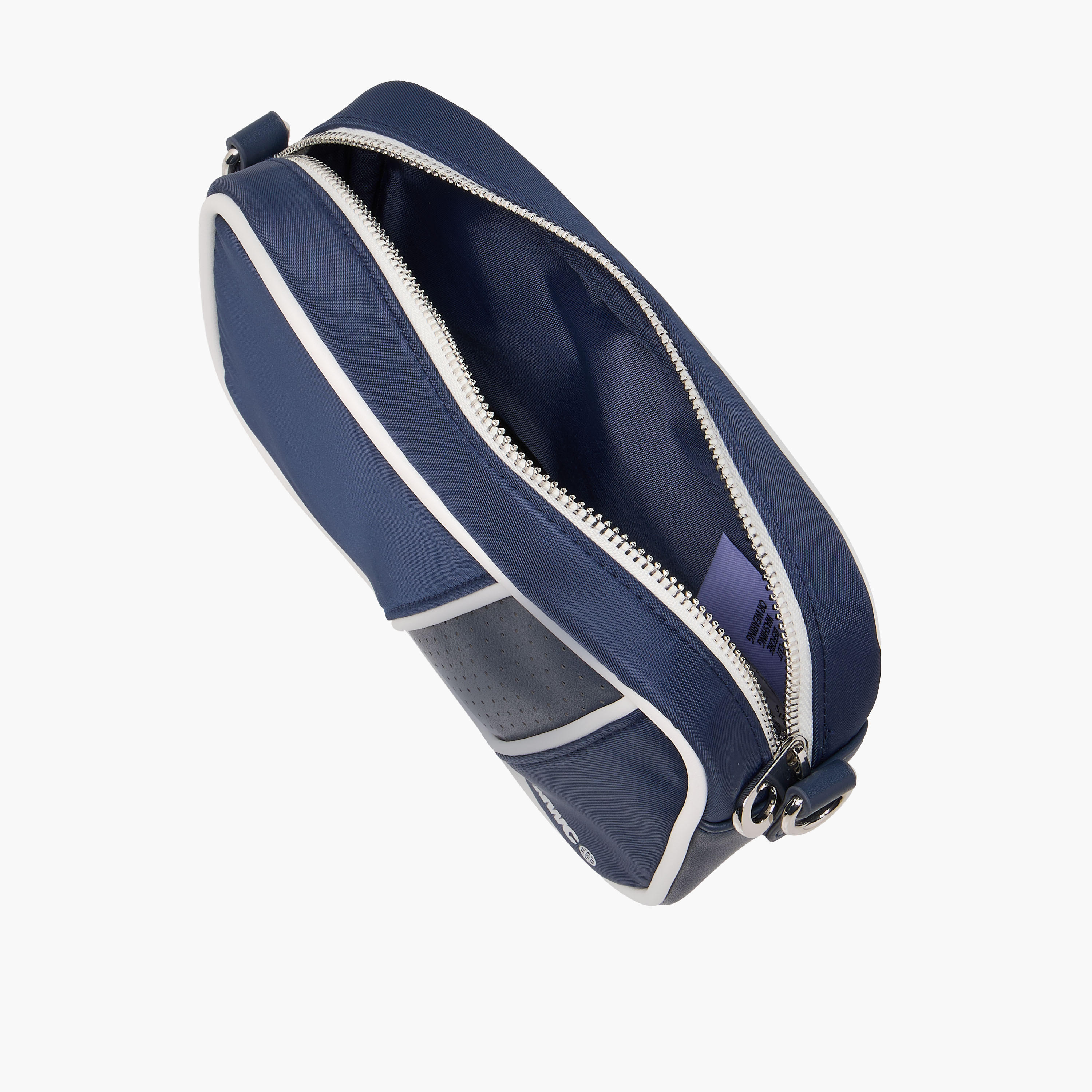 Men Panelled Crossbody Bag with Adjustable Strap-men-bags-image-7