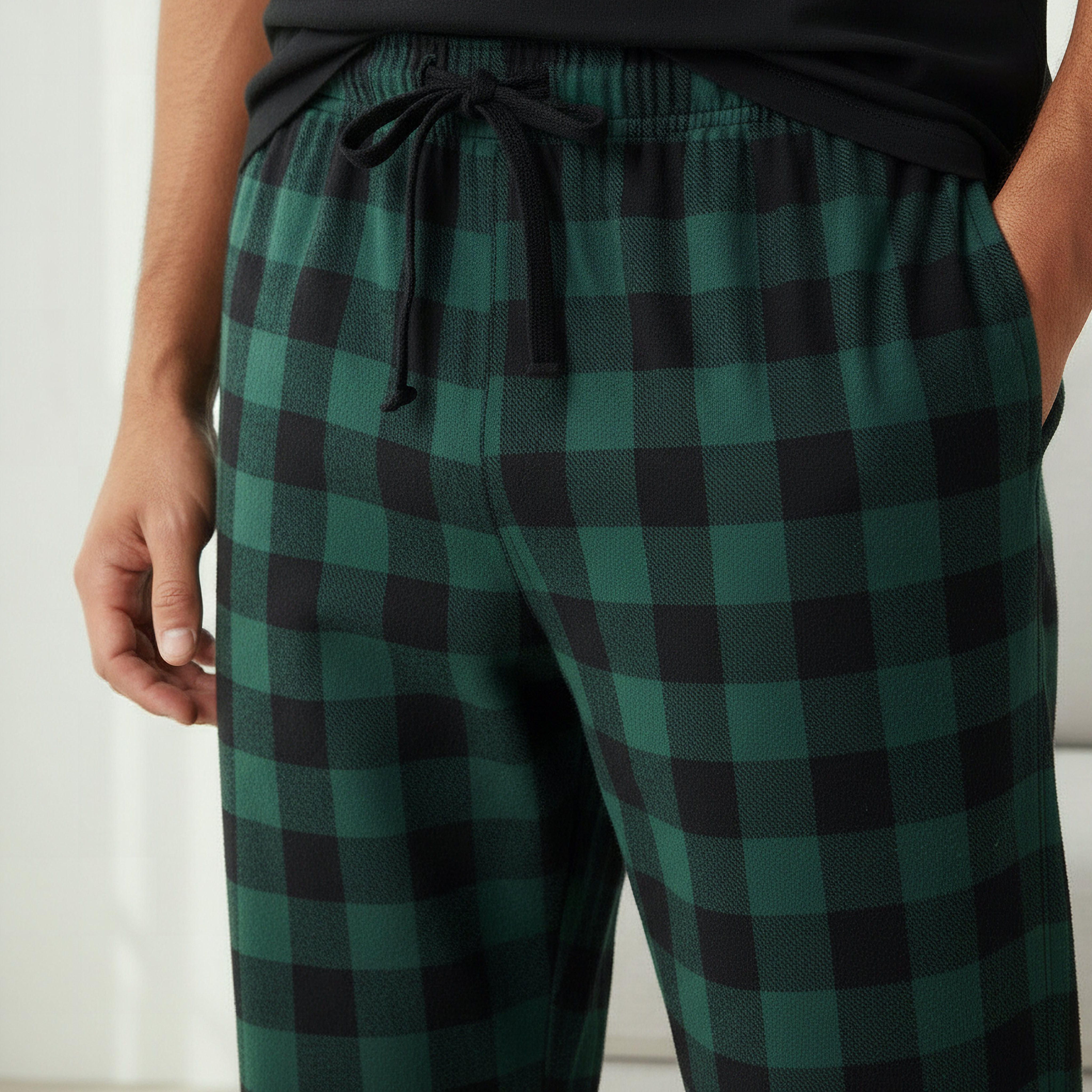 Men Cotton Checked Nightwear Set-men-clothing-nightwear-sets-image-5