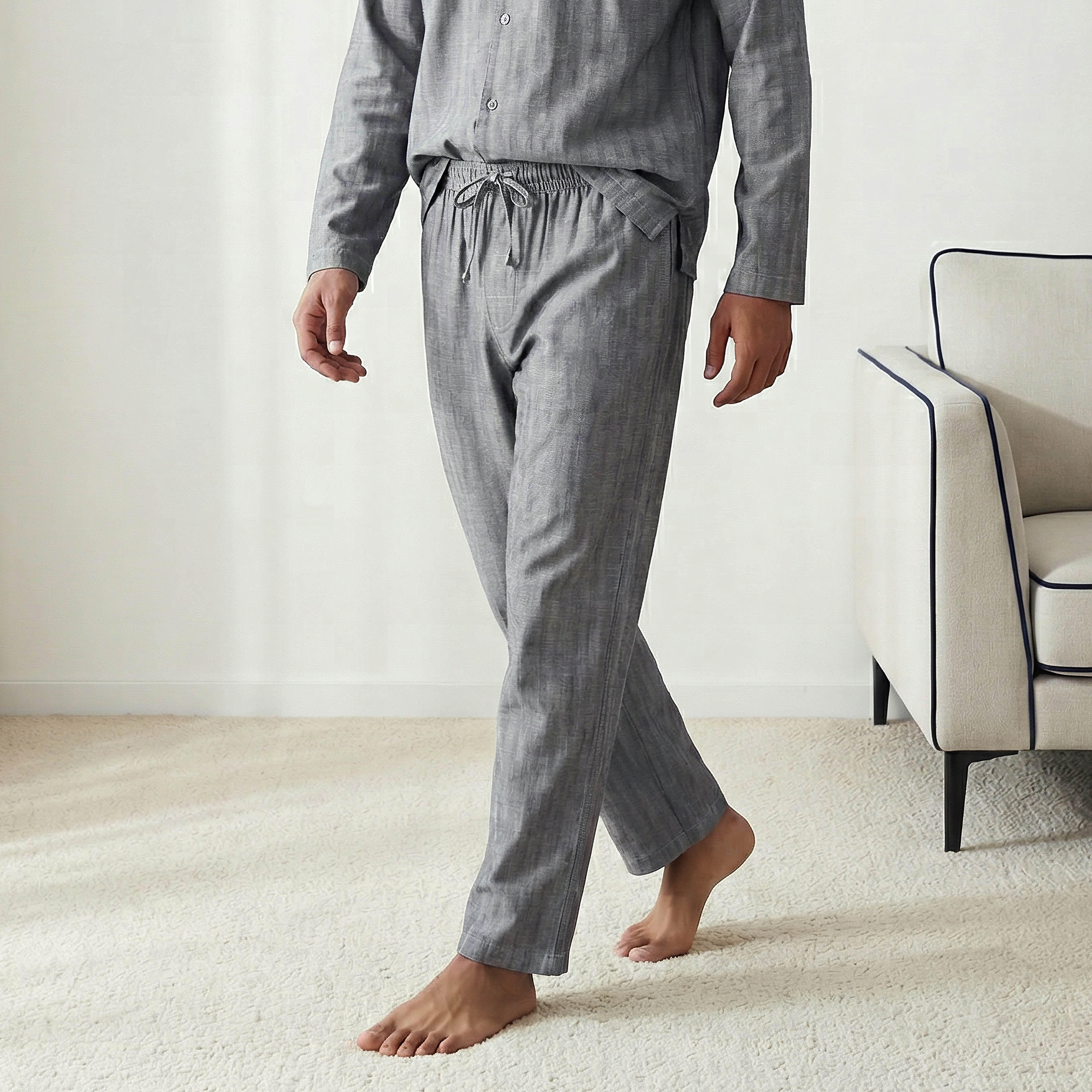 Men Cotton Striped Button Down Nightwear Set-men-clothing-nightwear-sets-image-5
