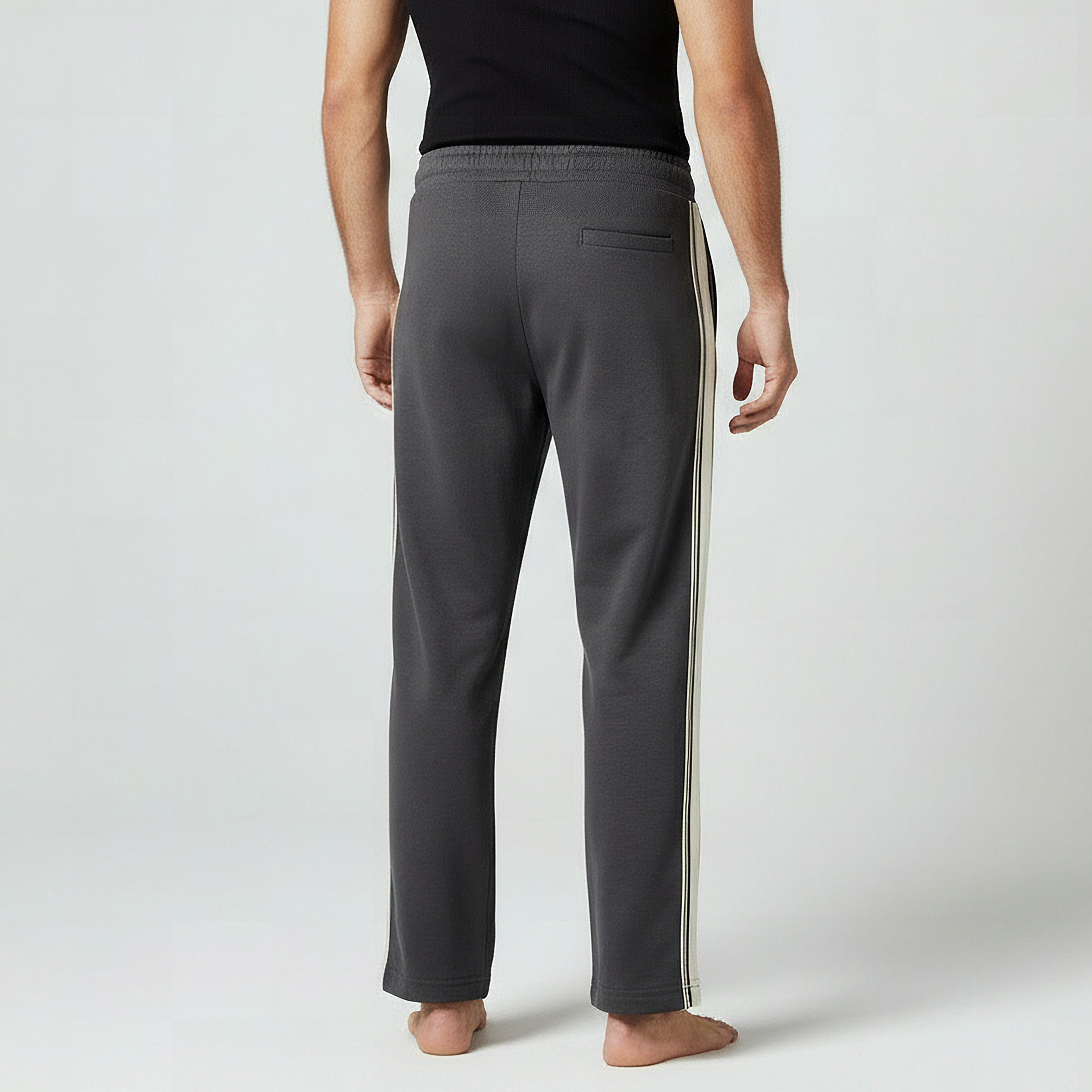 Men Straight-Leg Knit Pants with Tape Detail-men-clothing-bottoms-trousersandchinos-trousers-image-3