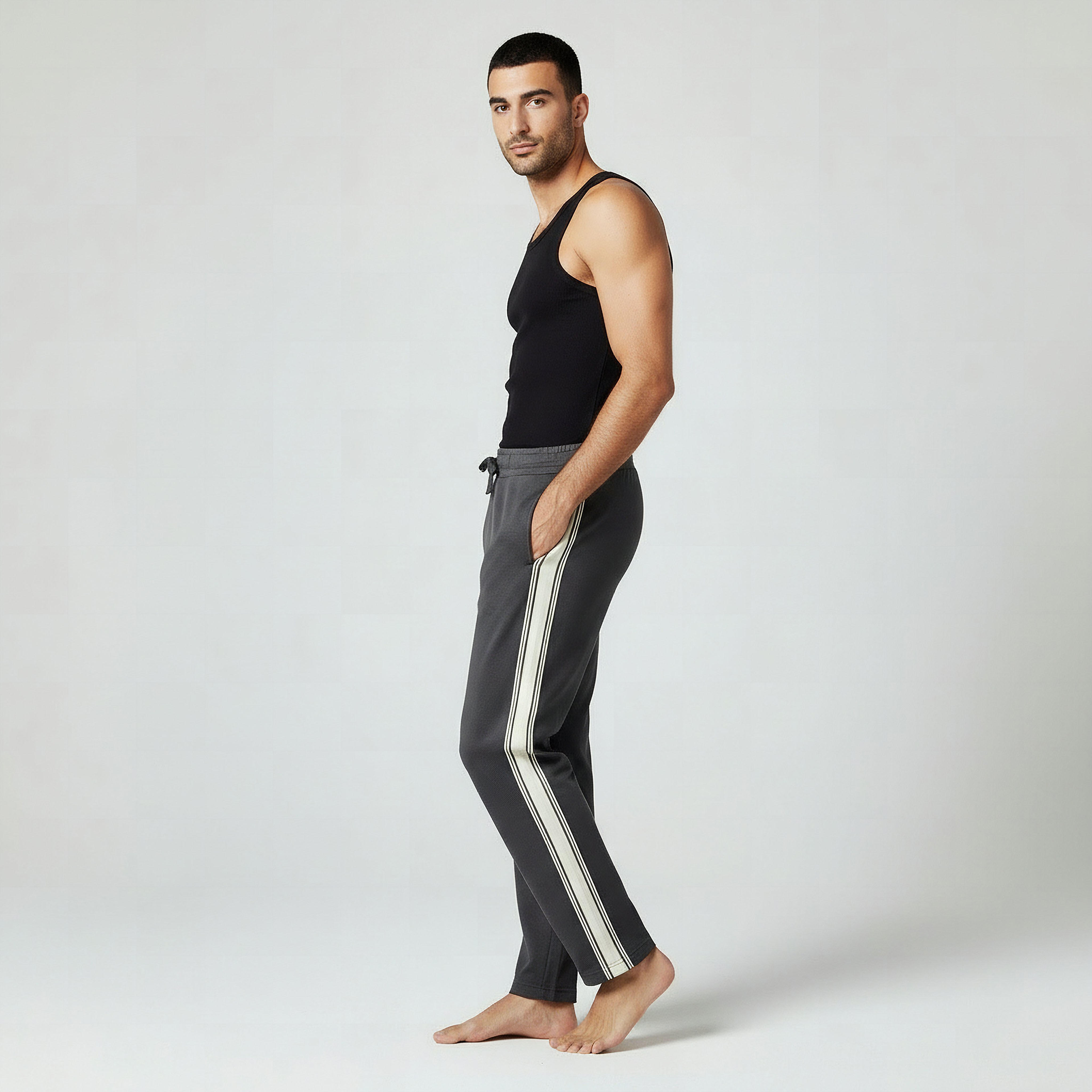 Men Straight-Leg Knit Pants with Tape Detail-men-clothing-bottoms-trousersandchinos-trousers-image-5