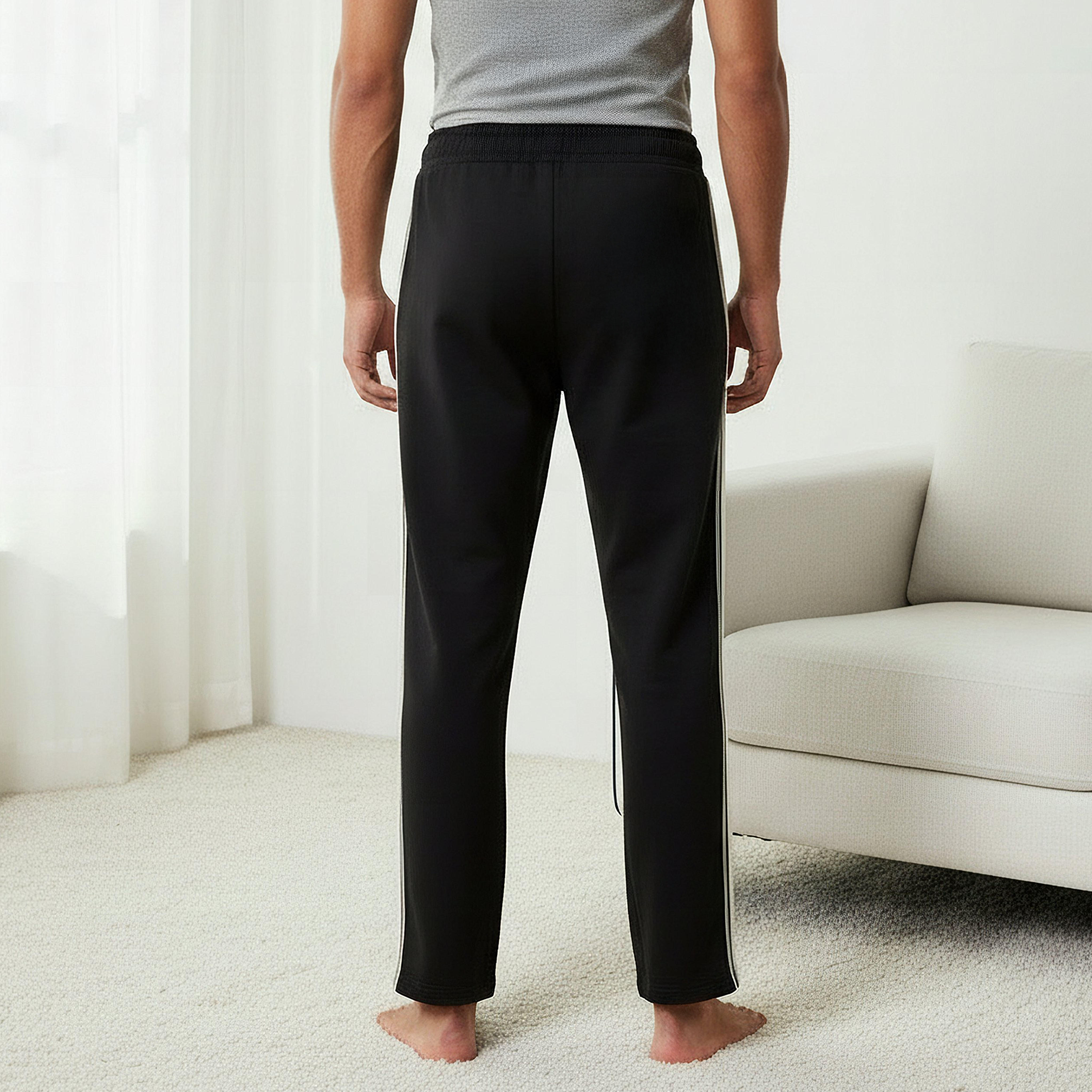 بنطال بقصّة مستقيمة محاك بشريط جانبي للرجال-men-clothing-bottoms-trousersandchinos-trousers-image-3