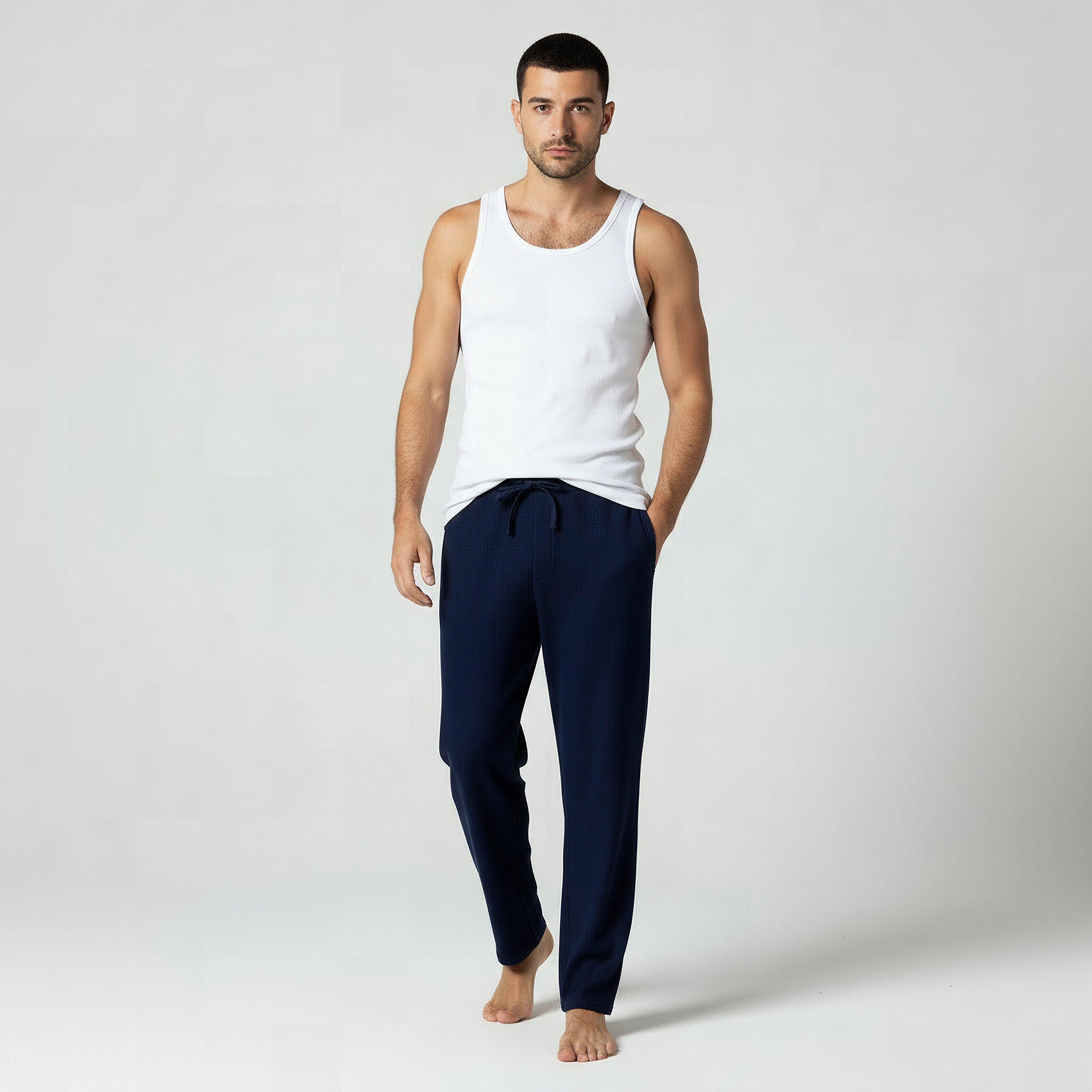 بنطلون بيجاما مضلع بجيوب للرجال-men-clothing-nightwear-pyjamaandshorts-image-4