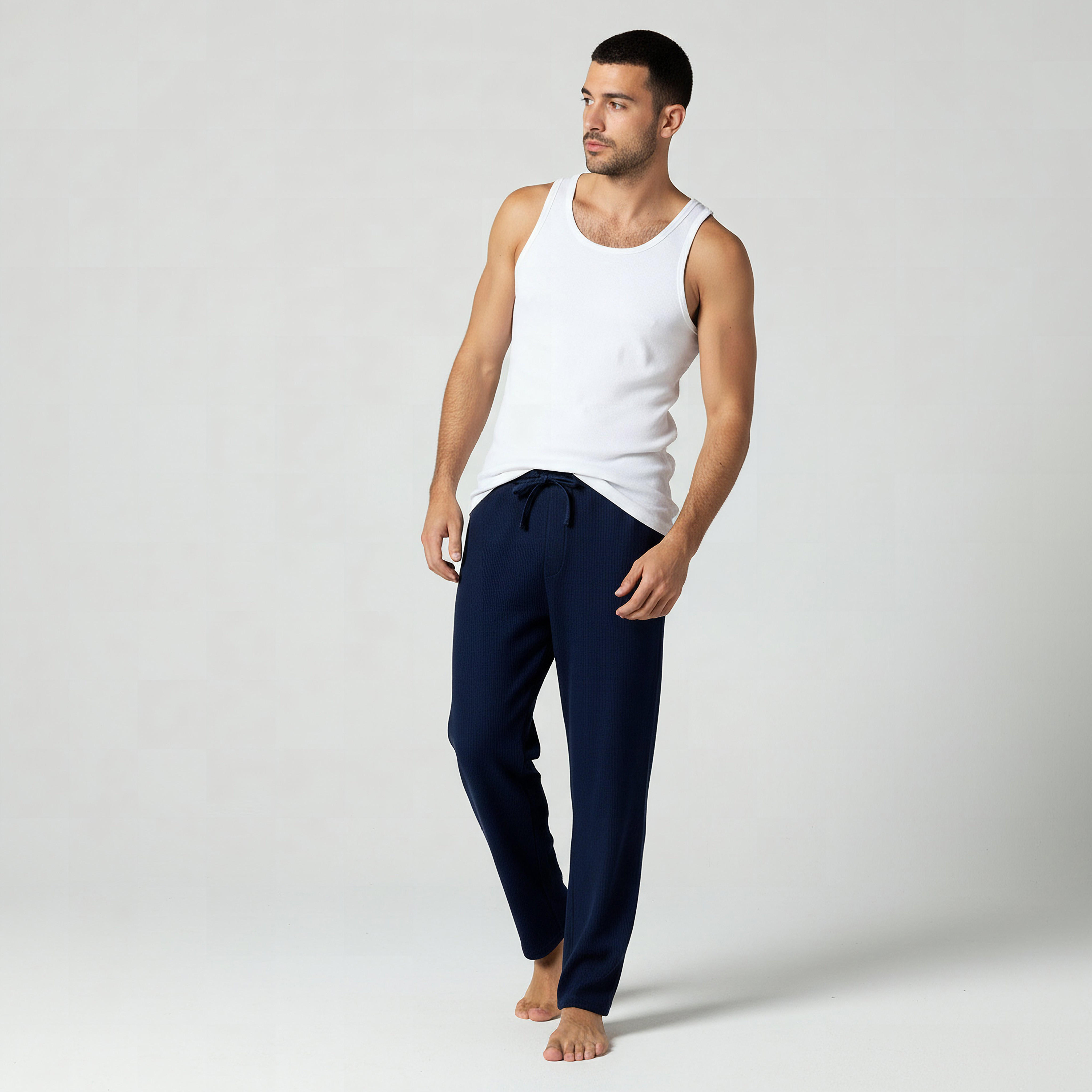 بنطلون بيجاما مضلع بجيوب للرجال-men-clothing-nightwear-pyjamaandshorts-image-1