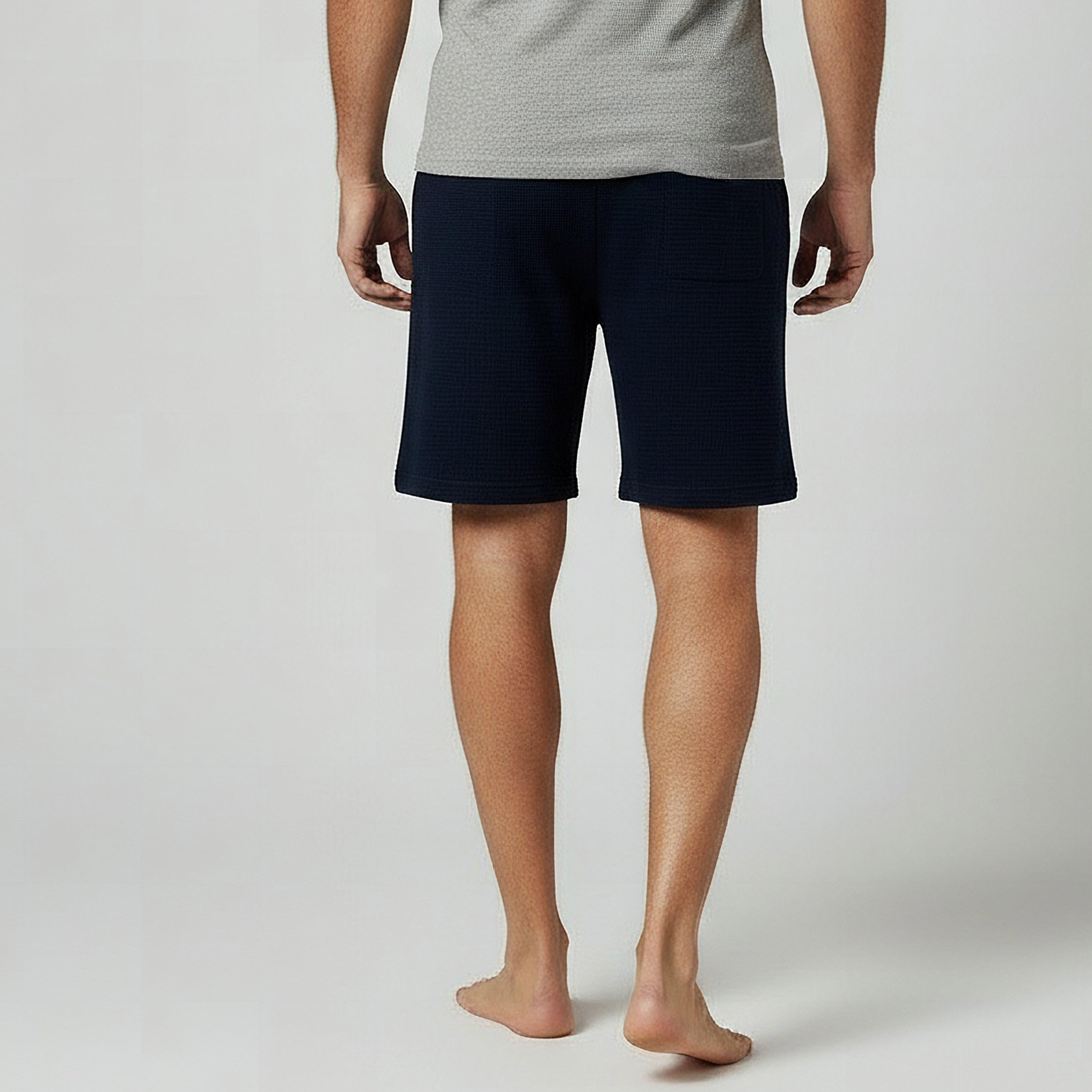 Men Flexi Waist Shorts Cotton-men-clothing-bottoms-shorts-image-3