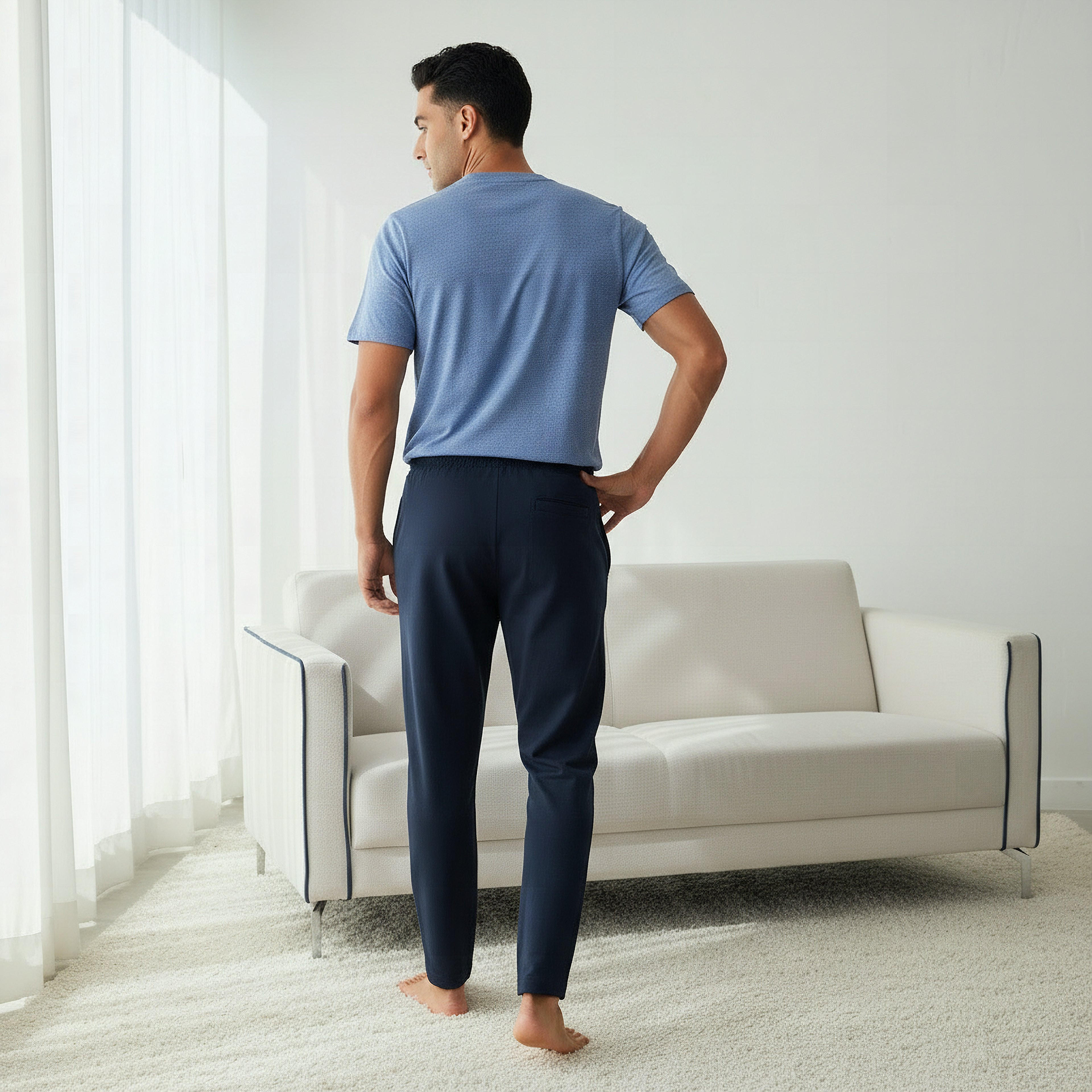 طقم نوم قطن بارز الملمس بربط إغلاق للرجال-men-clothing-nightwear-sets-image-4