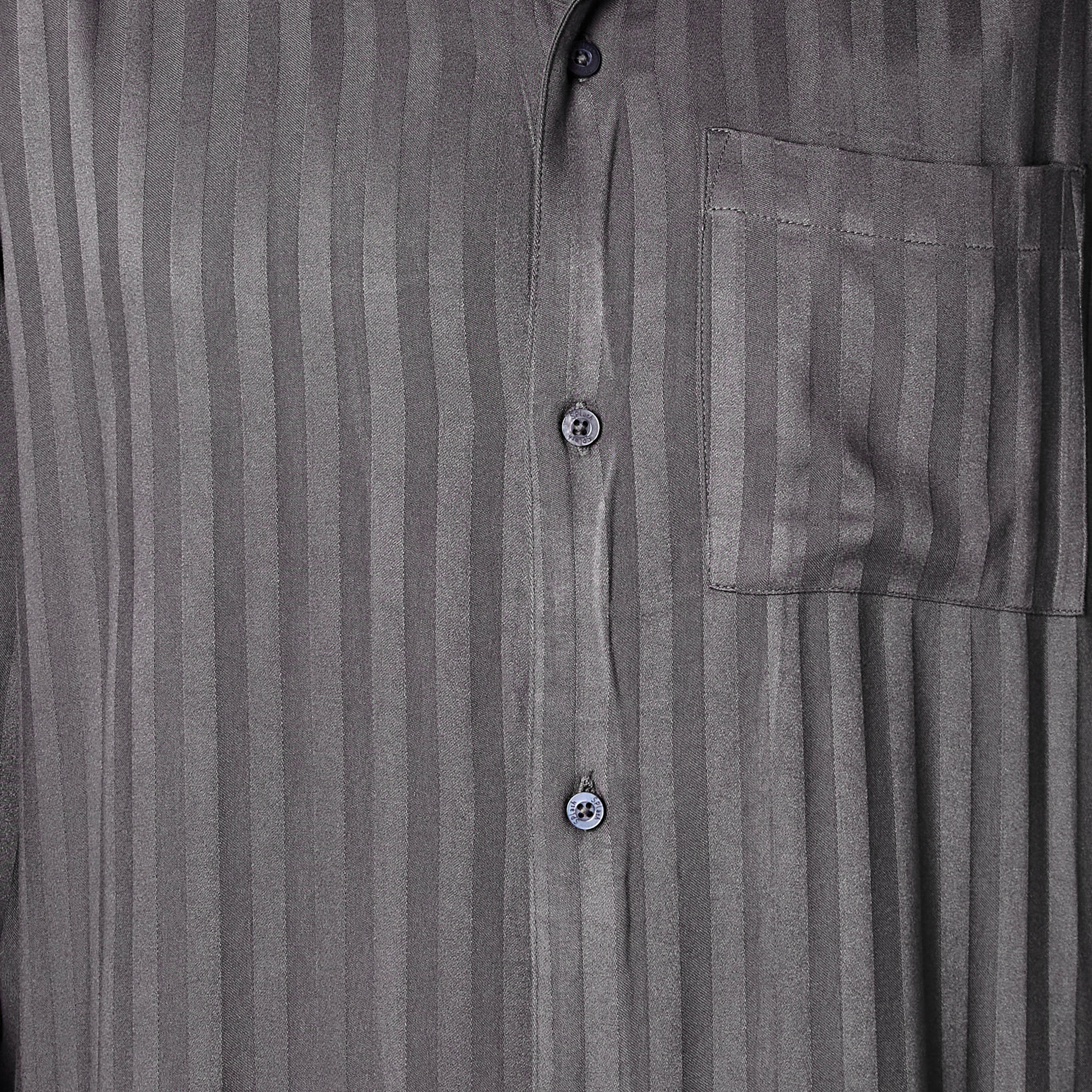 Men Modal Striped Button Front Nightwear Set-men-clothing-nightwear-sets-image-6