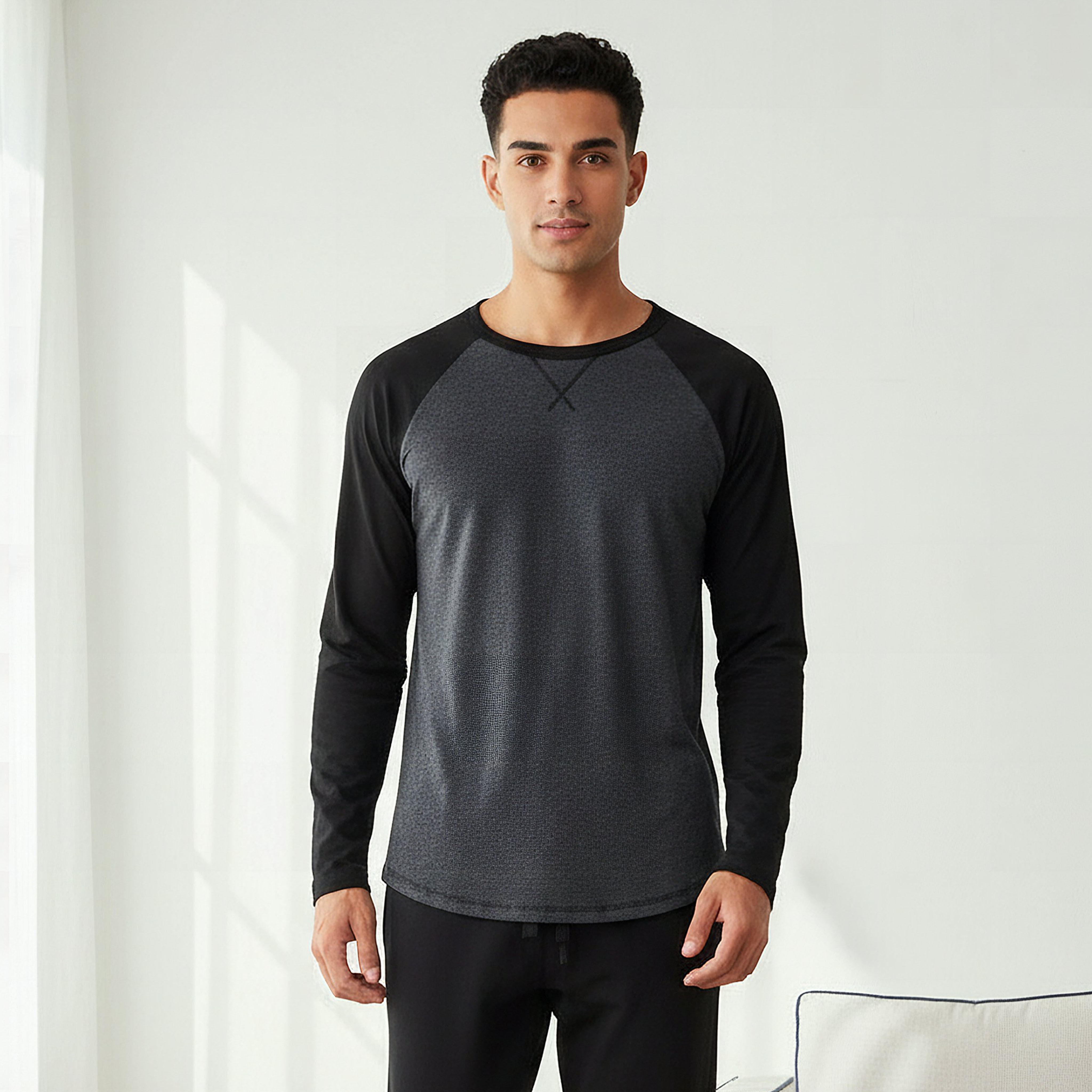 Men Color Block Nightwear Set-men-clothing-nightwear-sets-image-2
