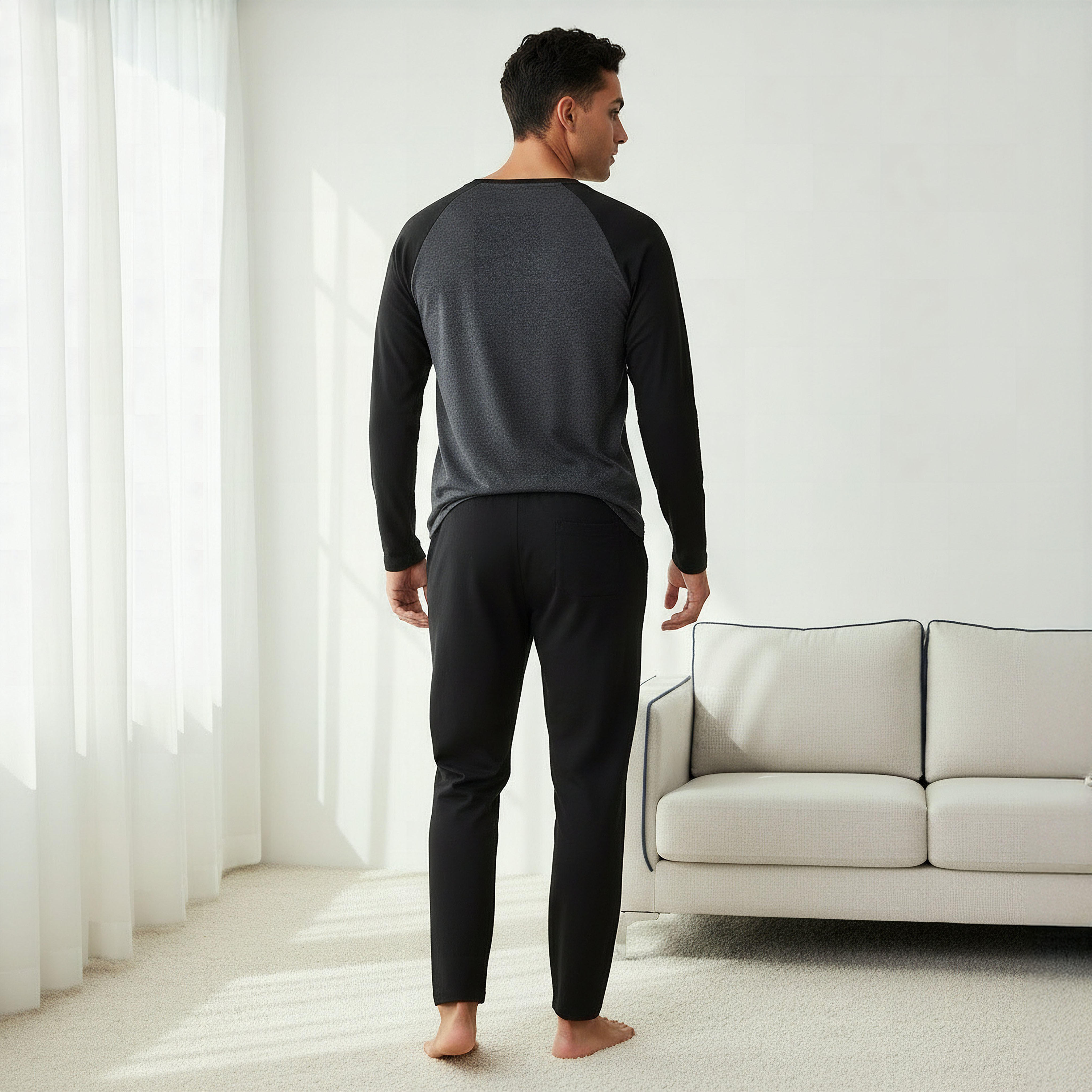 Men Color Block Nightwear Set-men-clothing-nightwear-sets-image-3