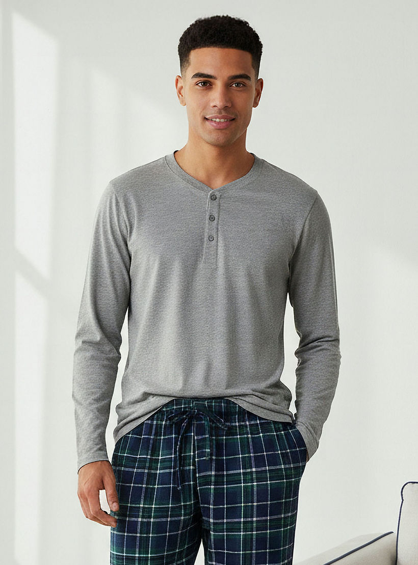 Men Checked Nightwear Set-men-clothing-nightwear-sets-image-2