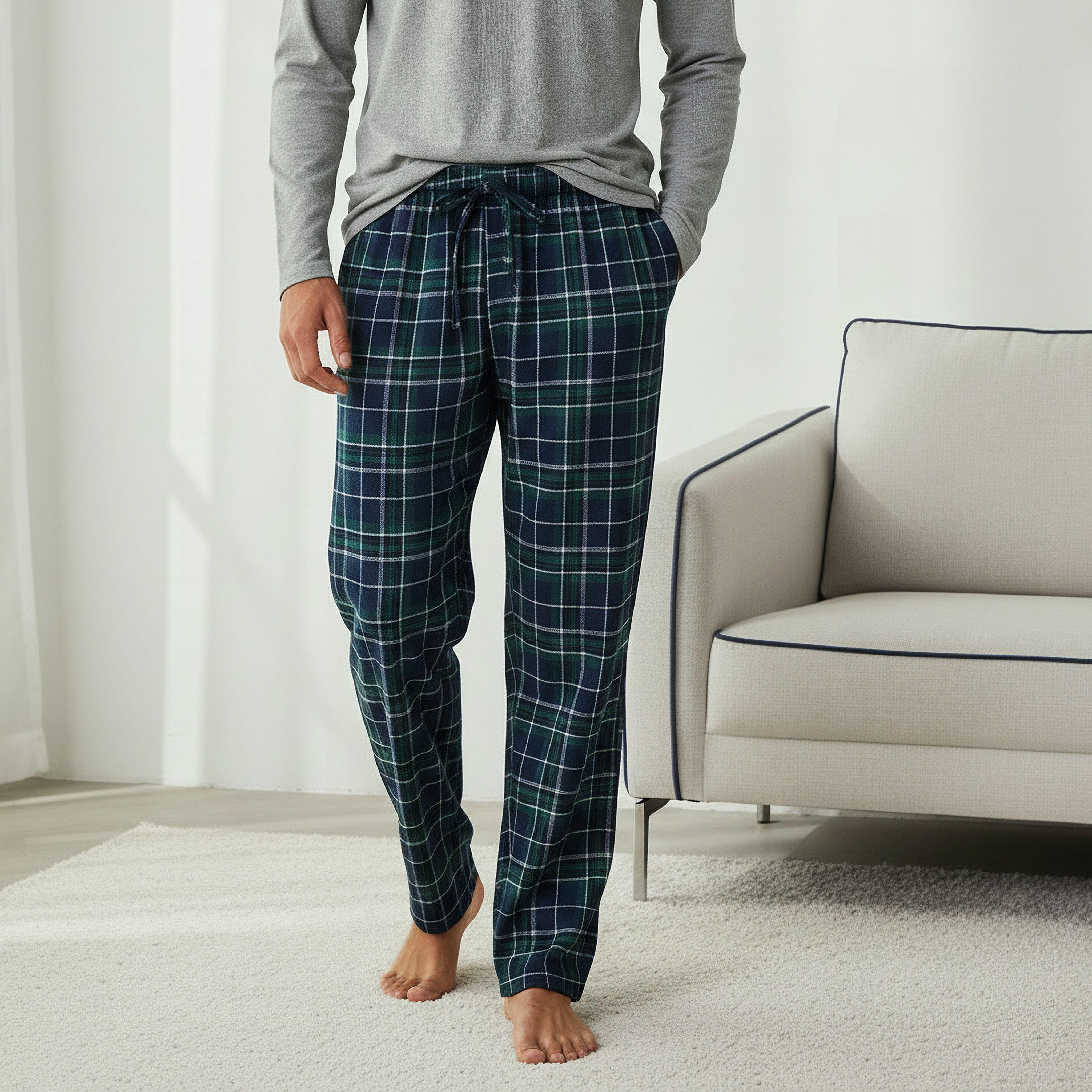 Men Checked Nightwear Set-men-clothing-nightwear-sets-image-4