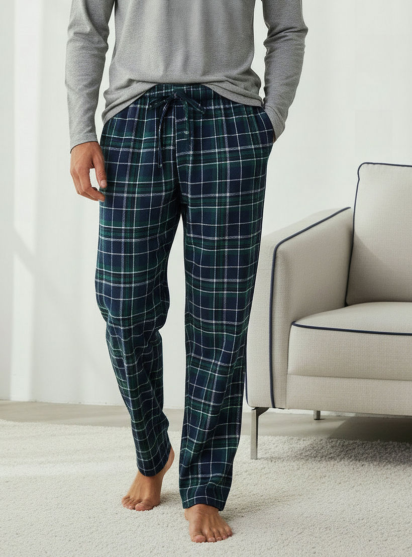 Men Checked Nightwear Set-men-clothing-nightwear-sets-image-4