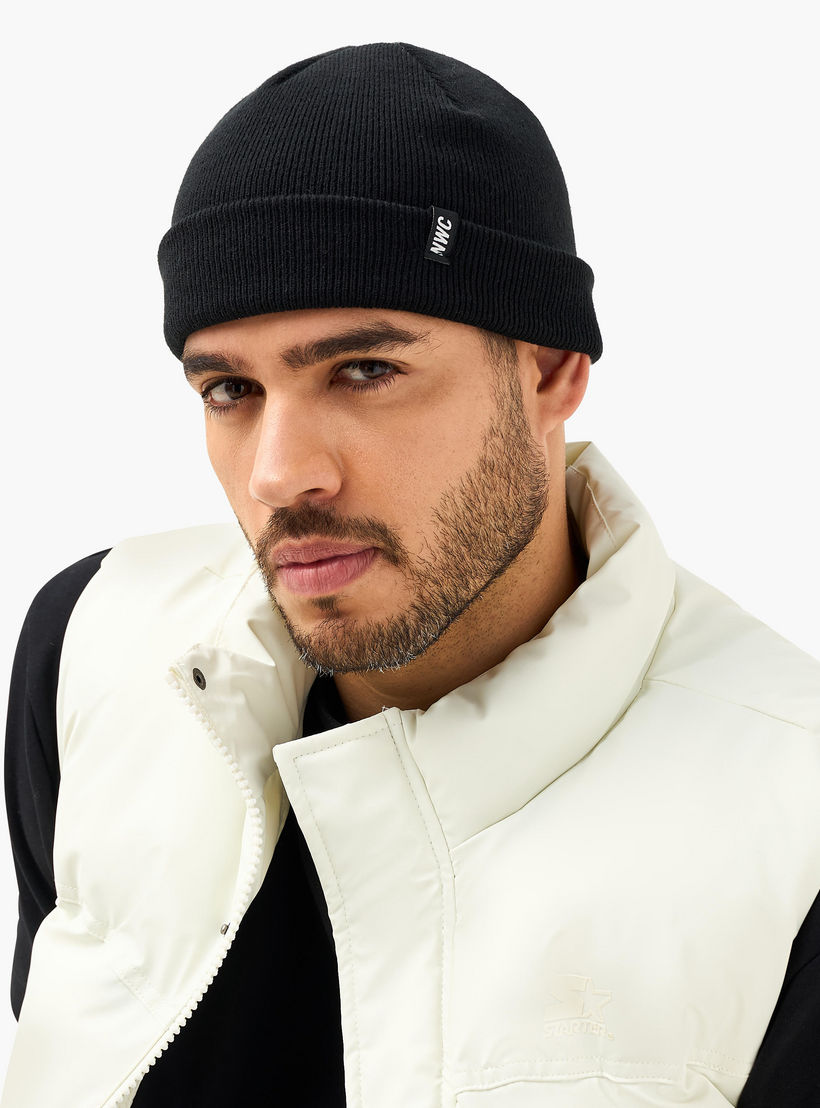 Men Beanie with Ribbed Texture - Set of 2-men-caps-image-2