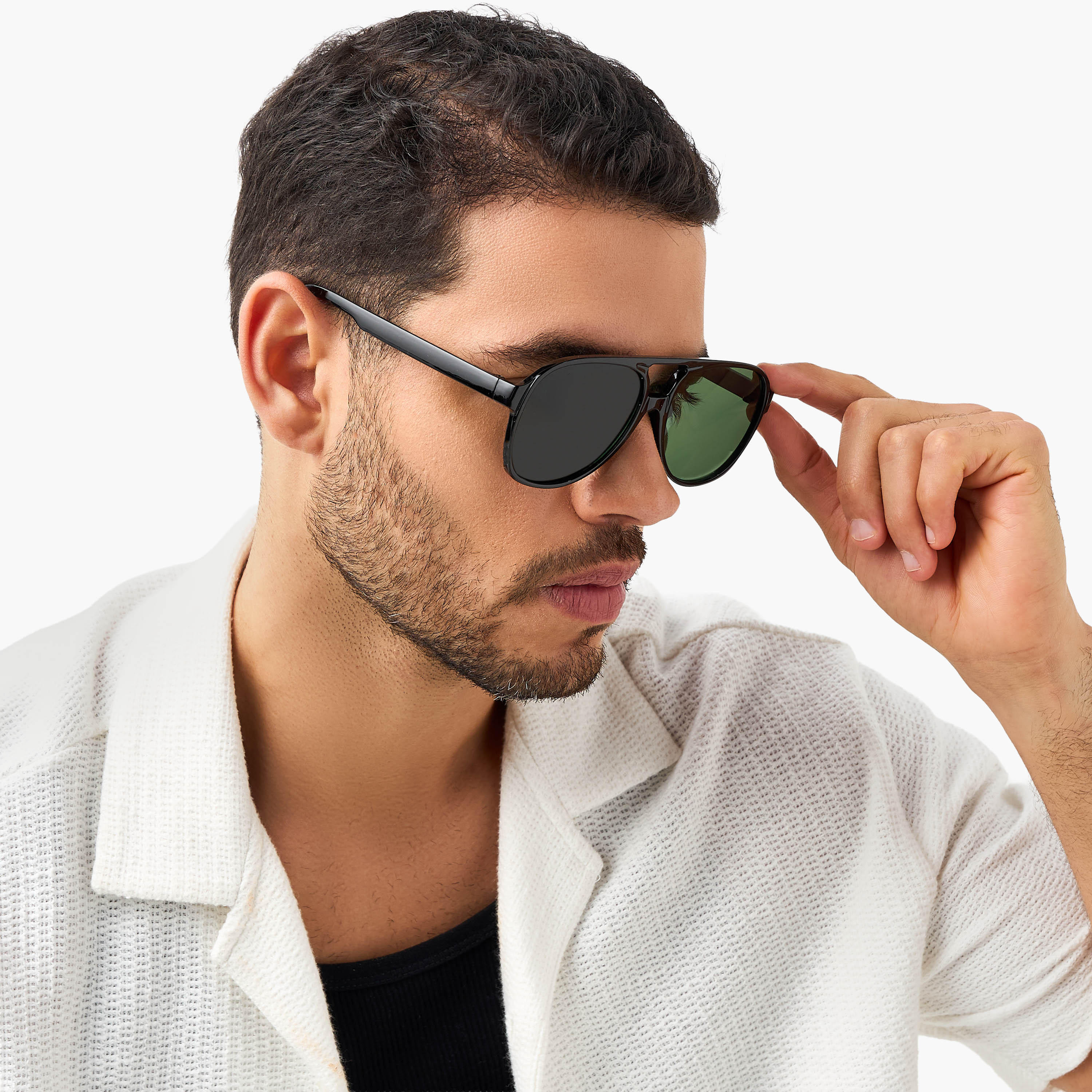 نظارة شمسية بعدسات خضراء للرجال-men-sunglasses-image-2