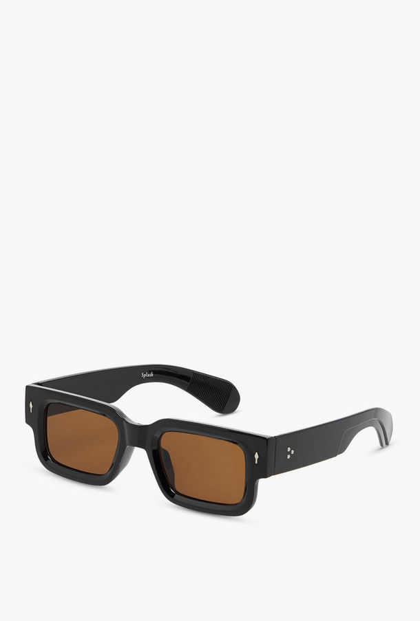 Men Rectangle Brown Lens Sunglasses-men-sunglasses-image-1