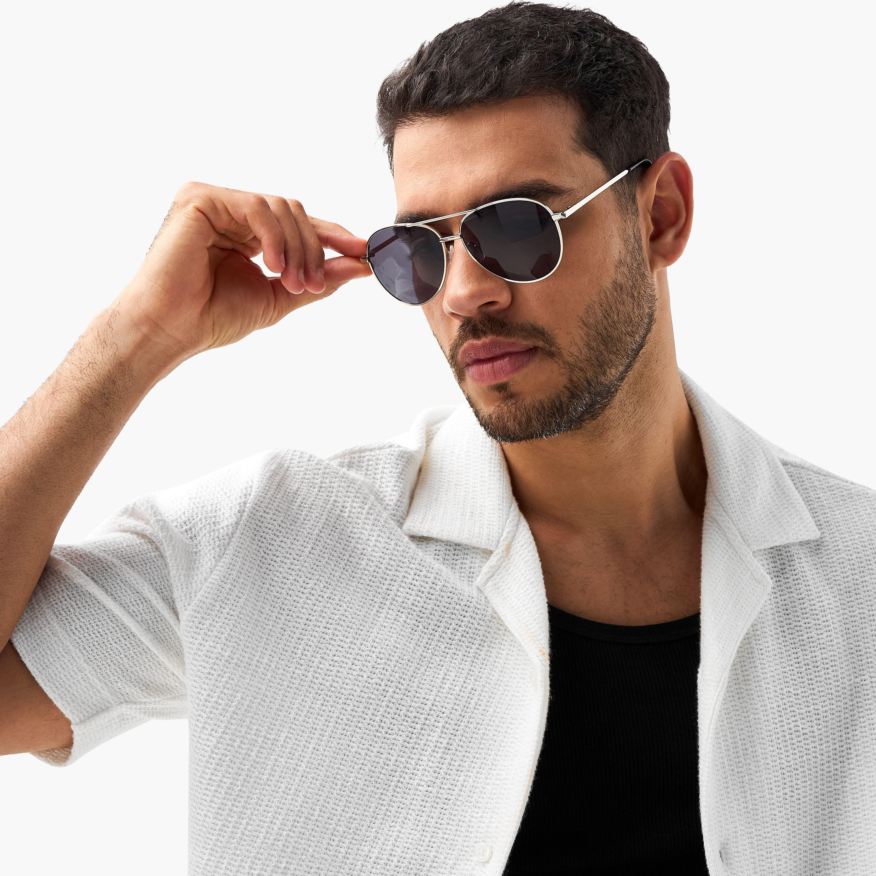 نظارة شمسية أفياتور بعدسات رمادية للرجال-men-sunglasses-image-2