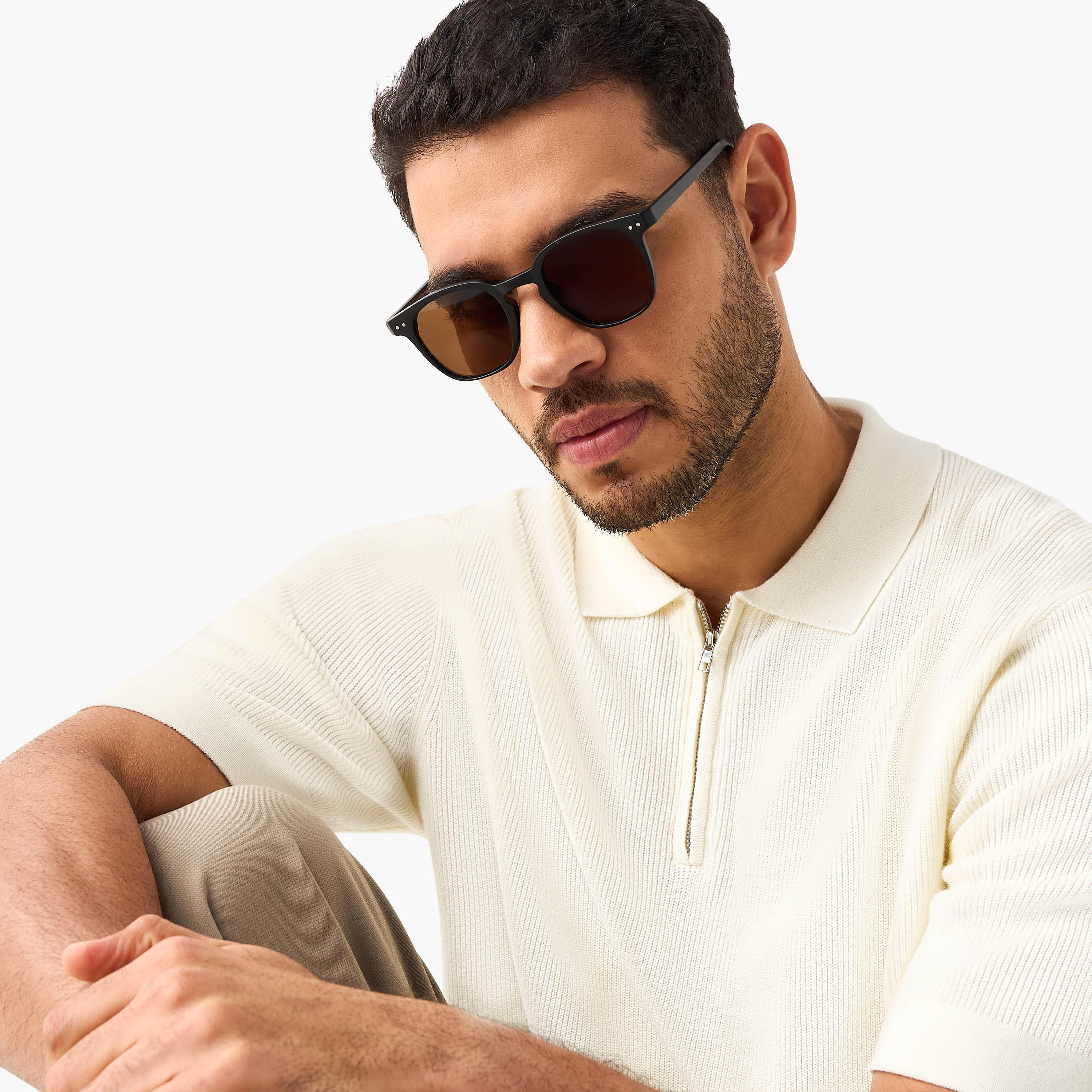 Men Wayfarer Black Lens Sunglasses-men-sunglasses-image-2