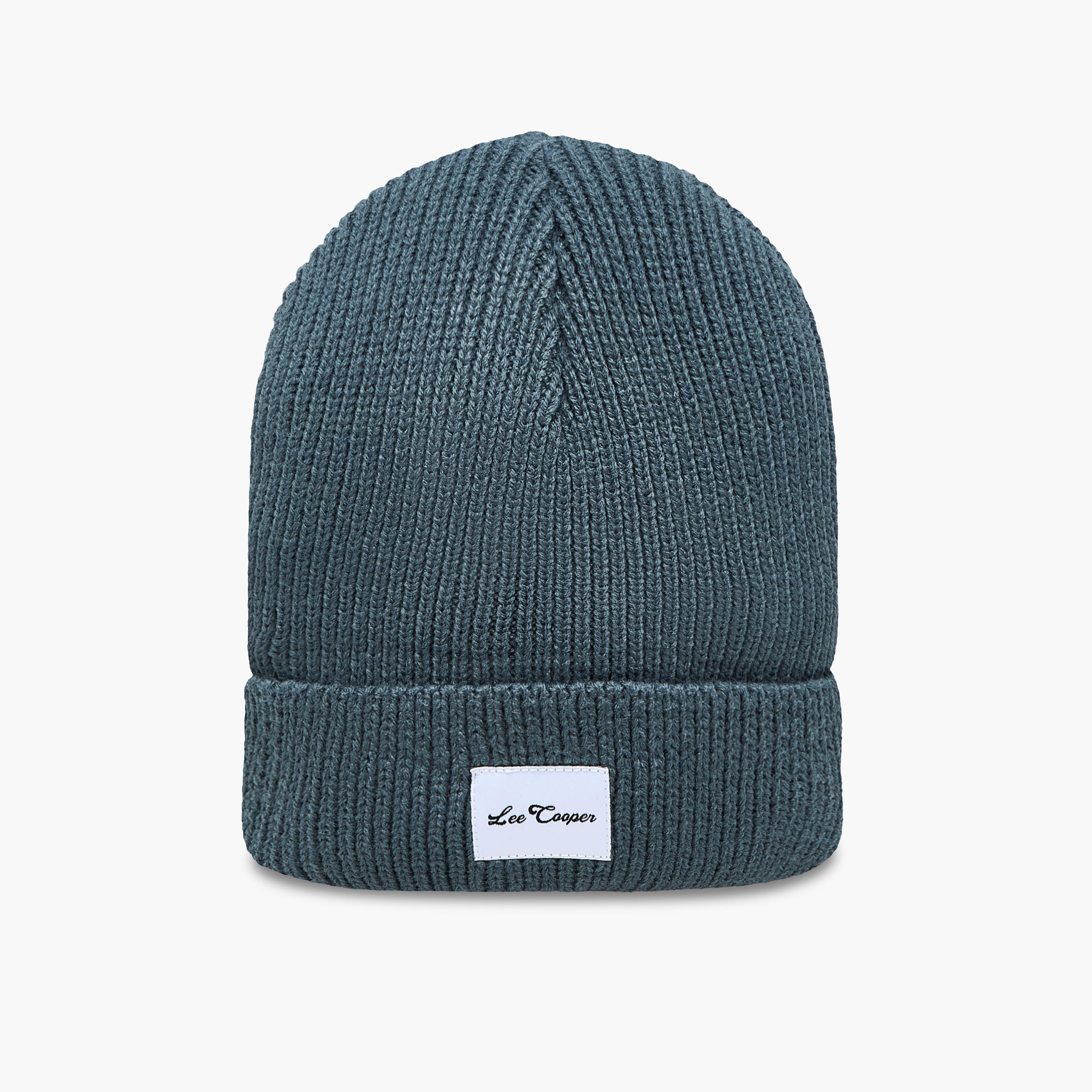 Lee Cooper Men Beanie with Applique Detail - Set of 2-men-caps-image-7