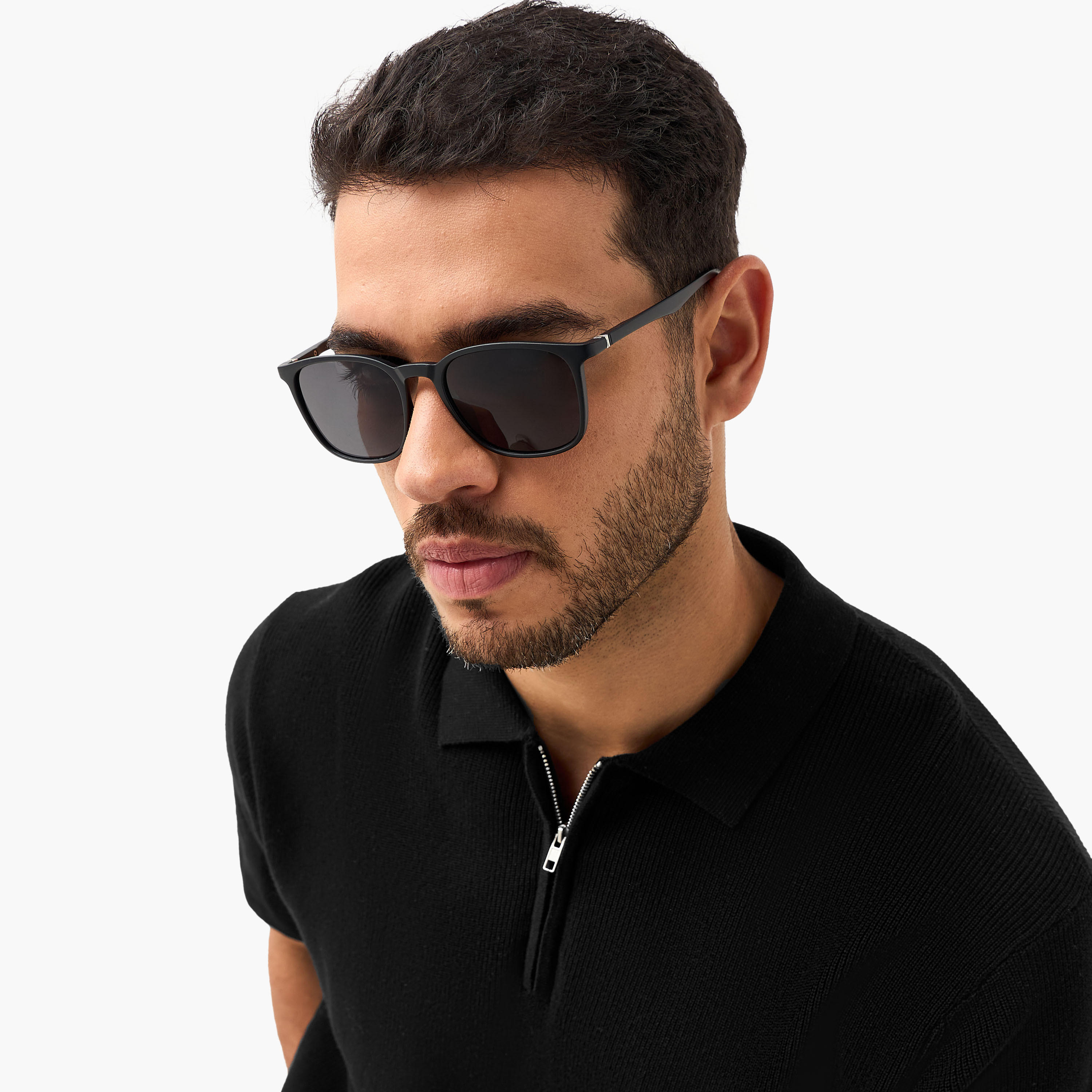 نظارة شمسية بعدسات سوداء وايفارير للرجال-men-sunglasses-image-2