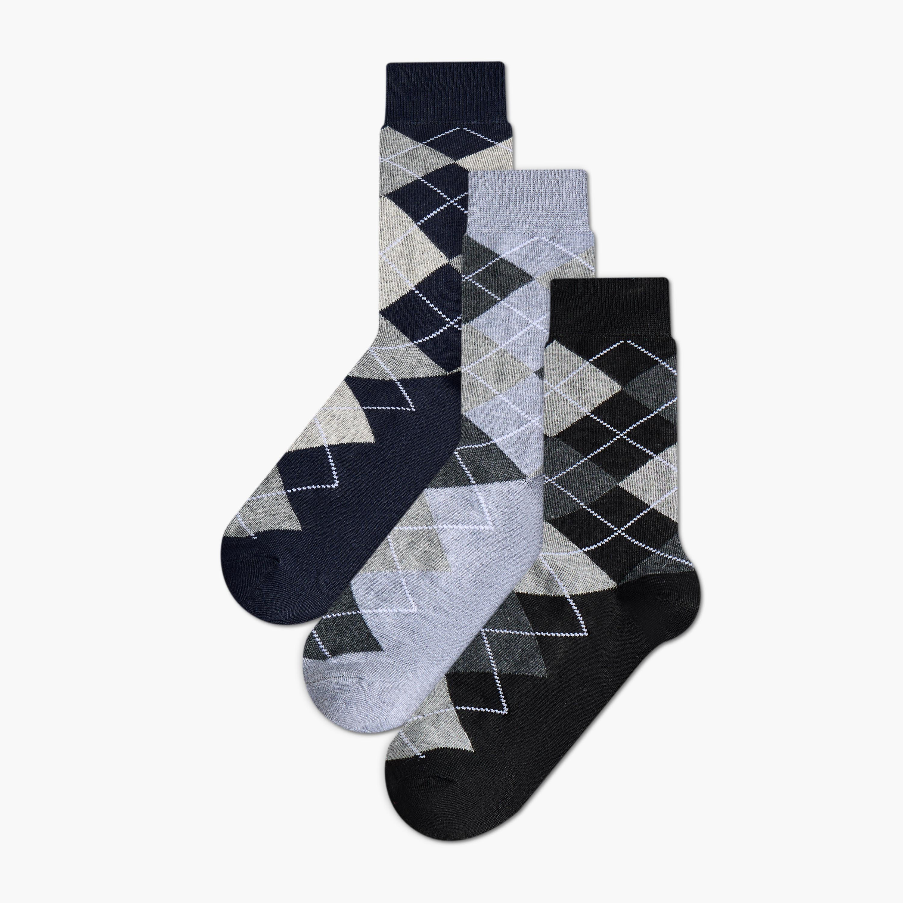 Men Socks Crew Length - Set of 3-men-socks-image-1