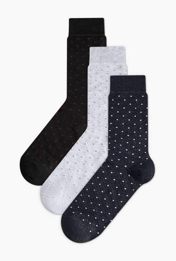 Men Socks Crew Length - Set of 3-men-socks-image-1