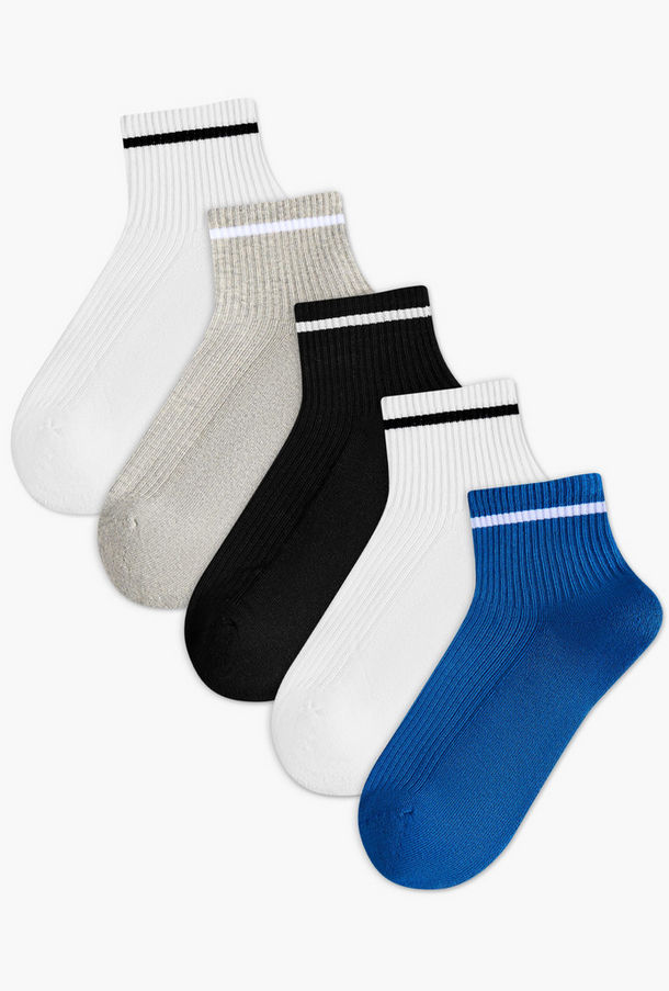 Men Socks Ankle Length Terry - Set of 5-men-socks-image-1