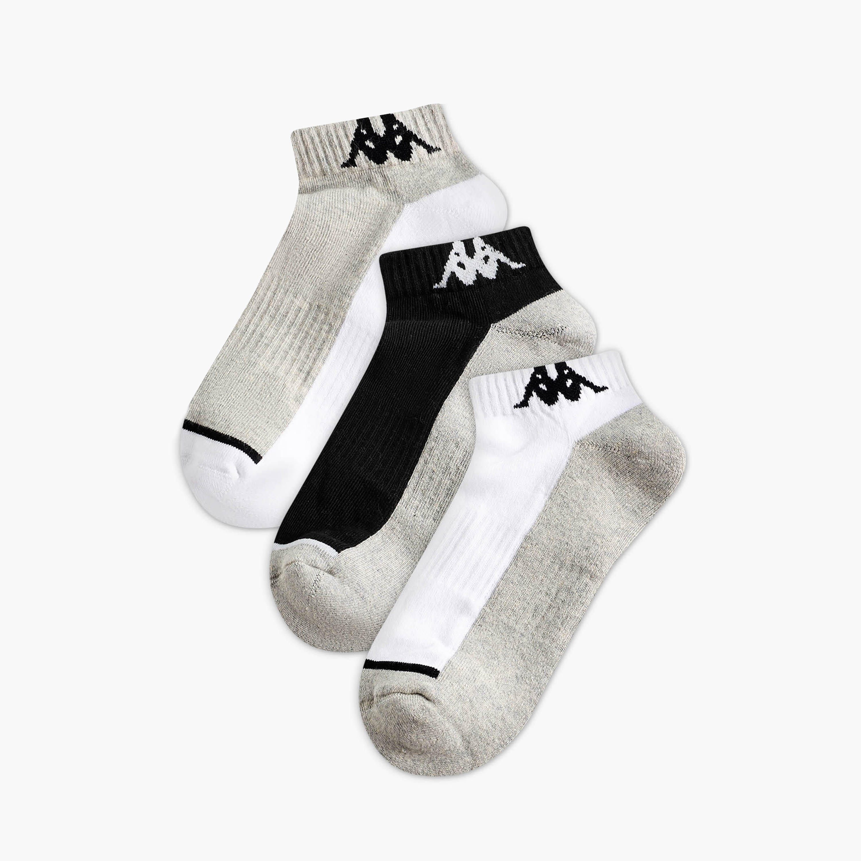 طقم جوارب نصف تيري 3 أزواج بطول الكاحل للرجال من كابا-men-socks-image-1