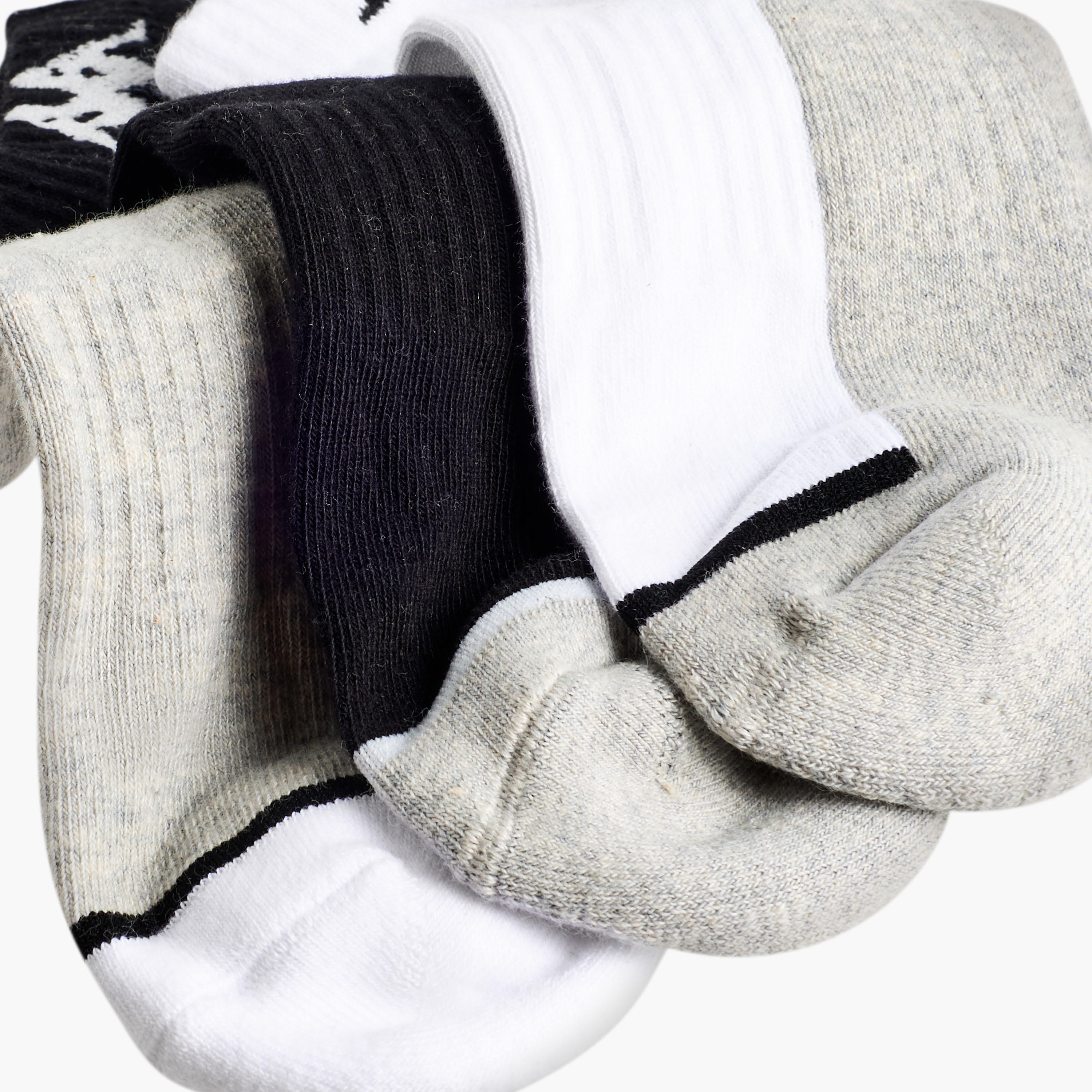 طقم جوارب نصف تيري 3 أزواج بطول الكاحل للرجال من كابا-men-socks-image-2