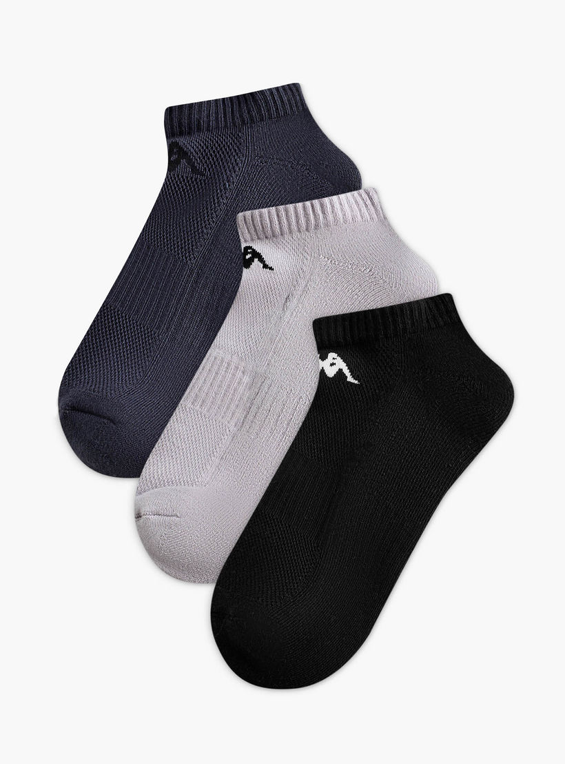 طقم جوارب نصف تيري 3 أزواج بطول الكاحل للرجال من كابا-men-socks-image-1