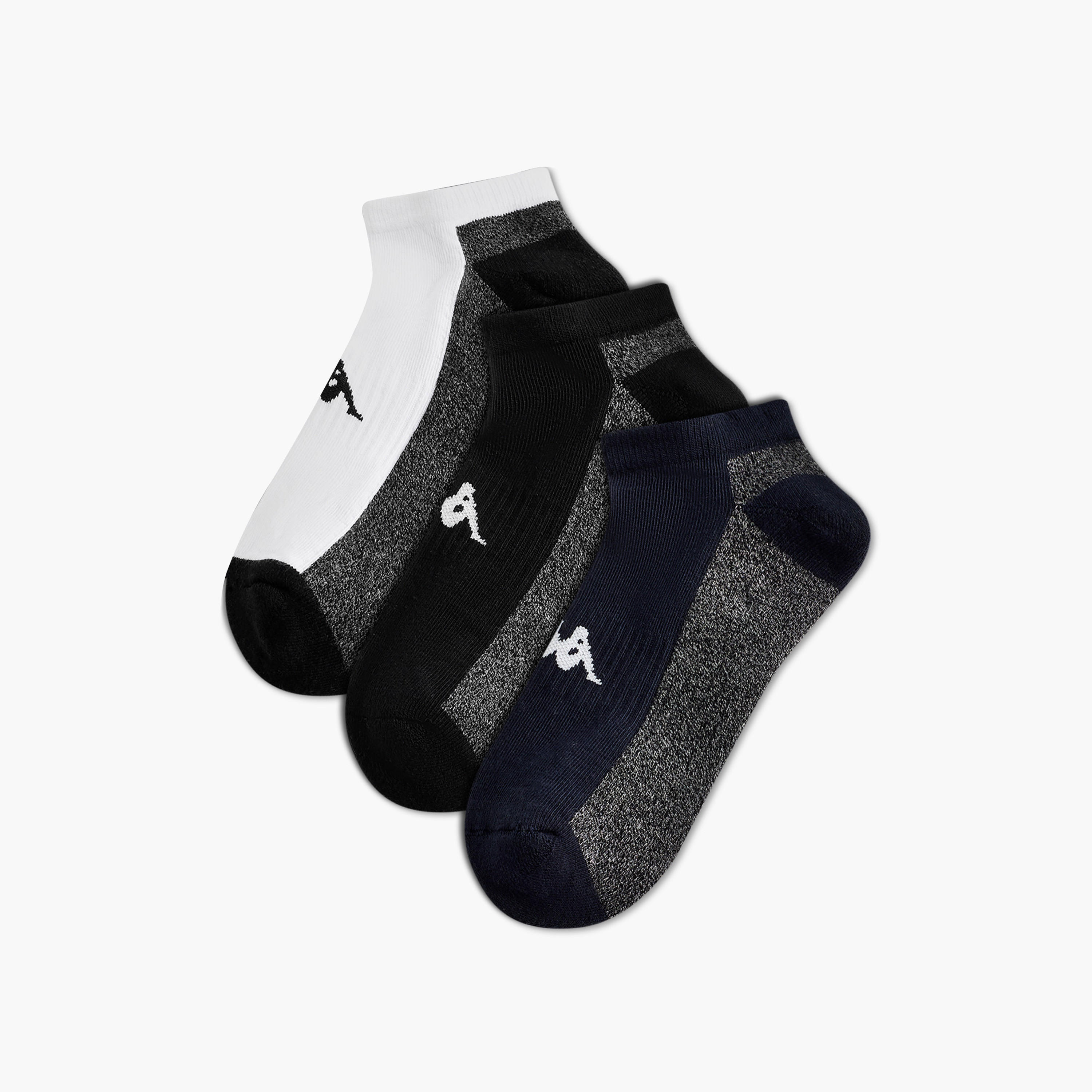 طقم جوارب نصف تيري 3 أزواج بطول الكاحل للرجال من كابا-men-socks-image-1