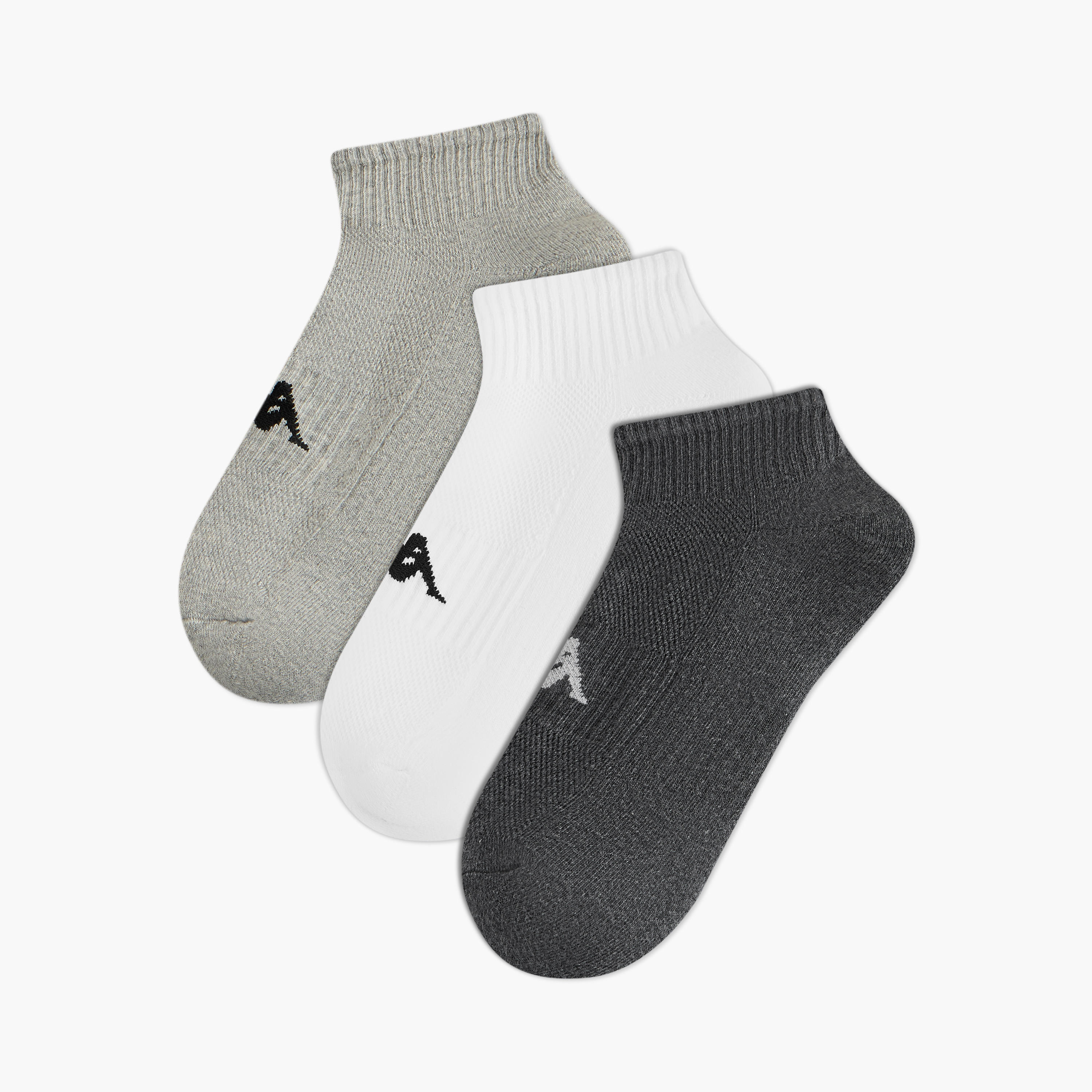 Kappa Men Socks Ankle Length Half Terry - Set of 3-men-socks-image-1
