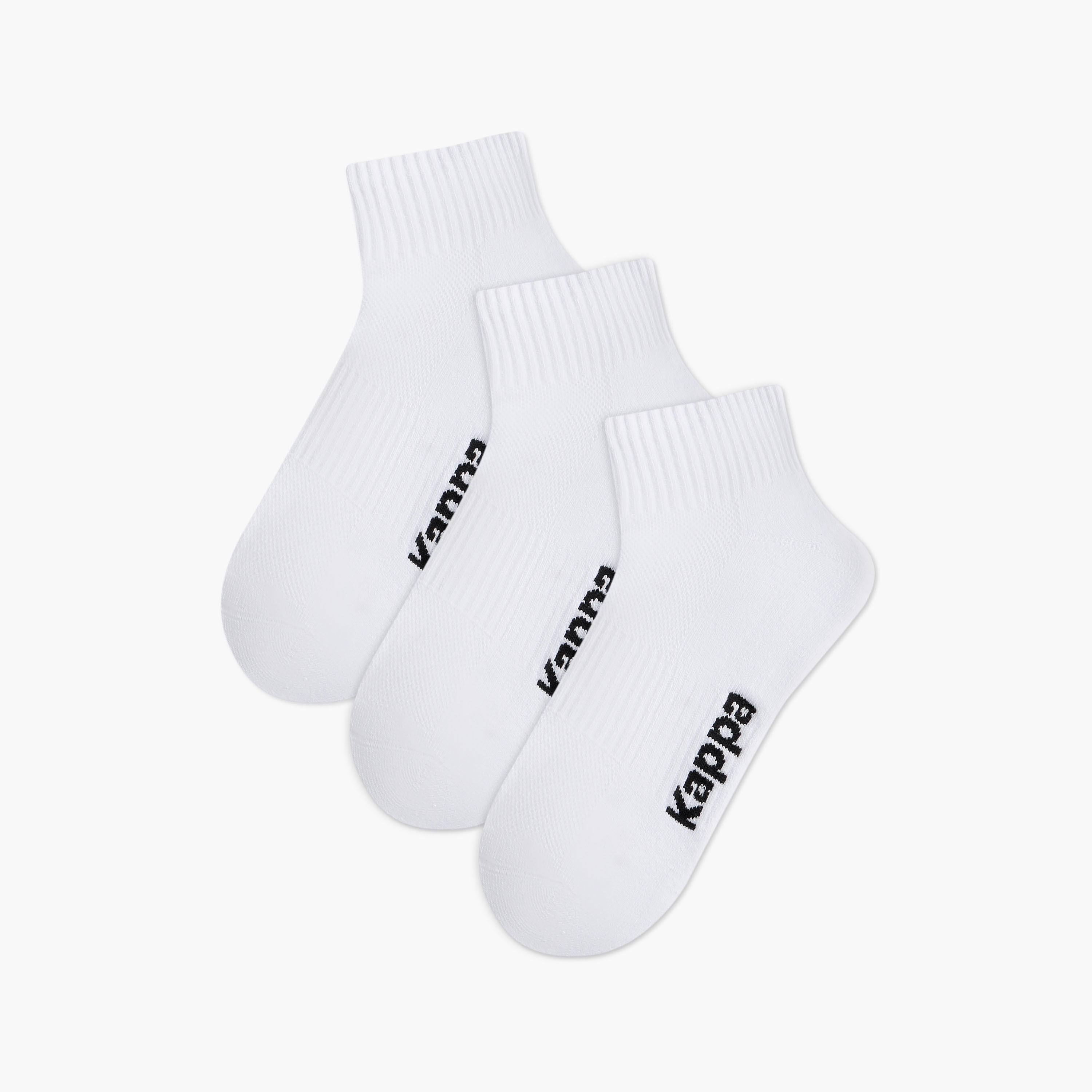 طقم جوارب نصف تيري 3 أزواج بطول الكاحل للرجال من كابا-men-socks-image-1