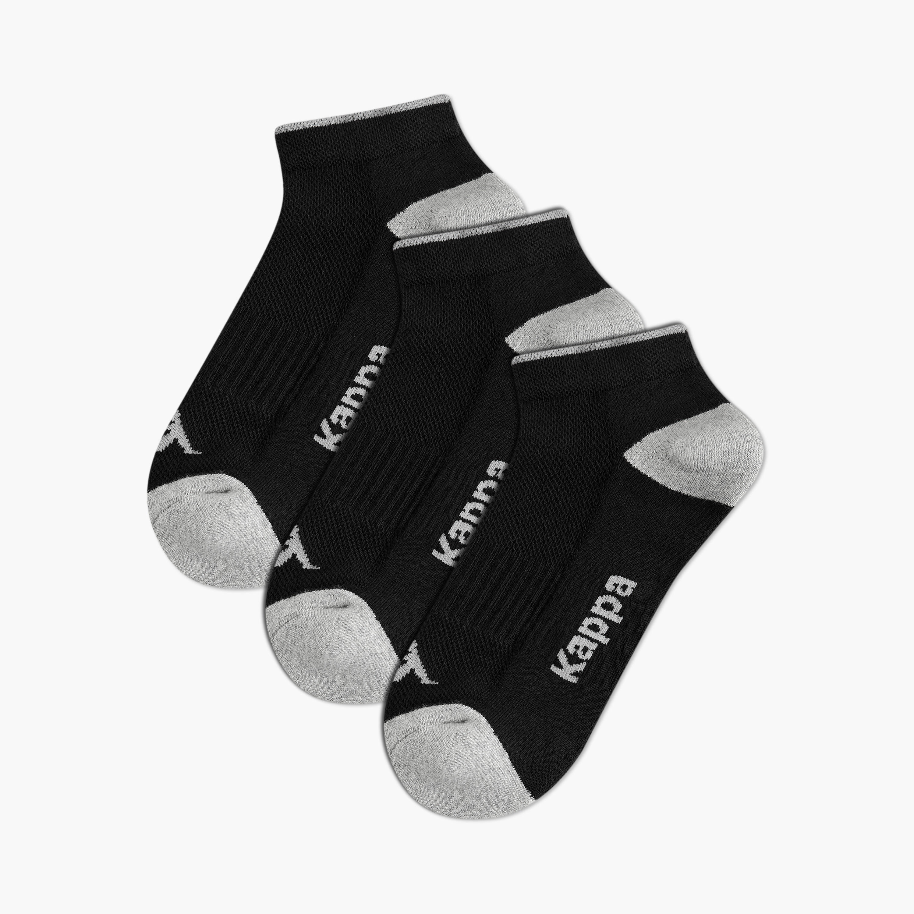 طقم جوارب نصف تيري 3 أزواج بطول الكاحل للرجال من كابا-men-socks-image-1