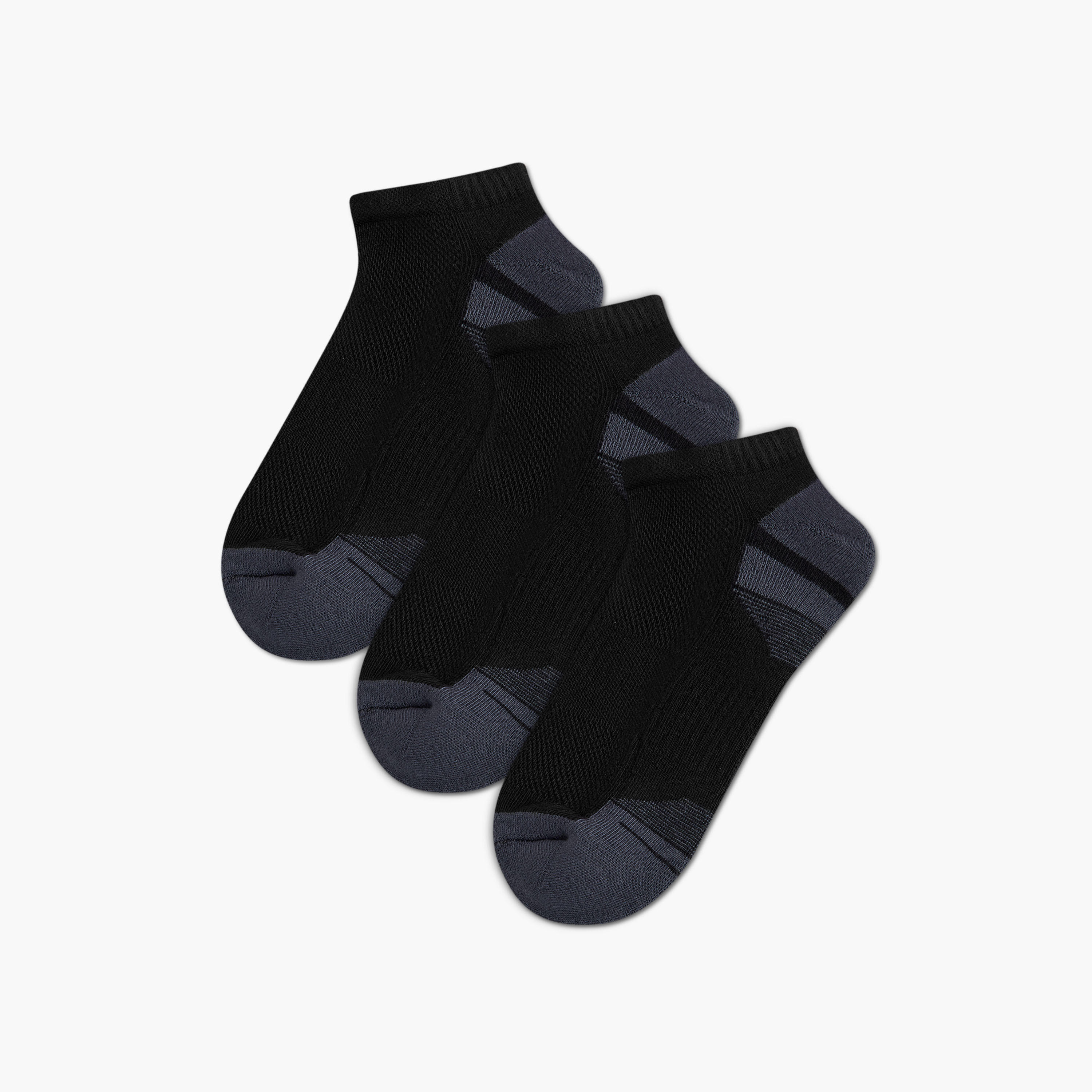 طقم جوارب نصف تيري 3 أزواج بطول الكاحل للرجال من كابا-men-socks-image-1