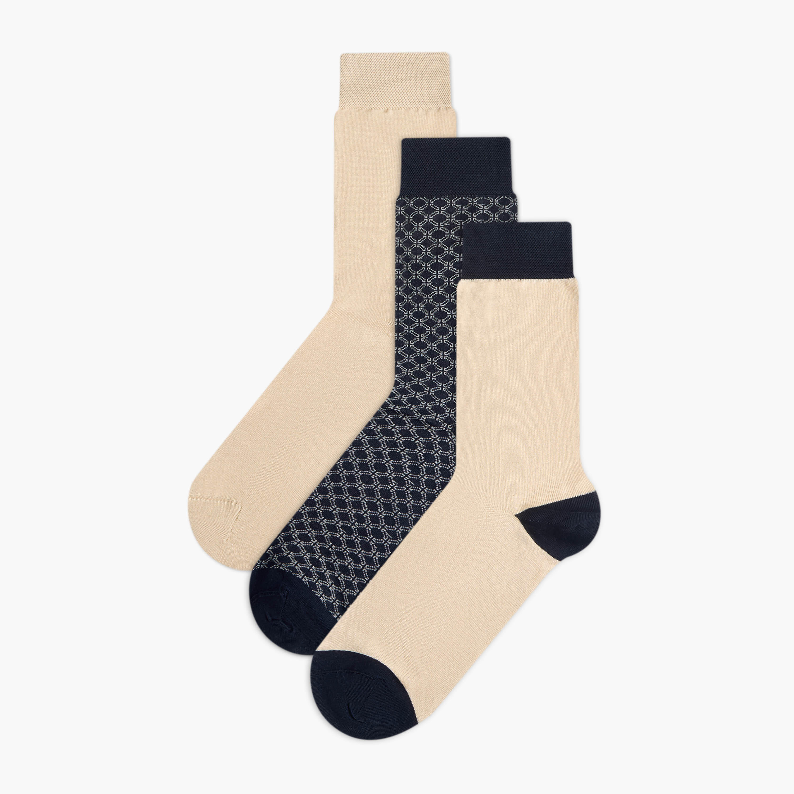 Men Socks Non Terry Crew Length - Set of 3-men-socks-image-1