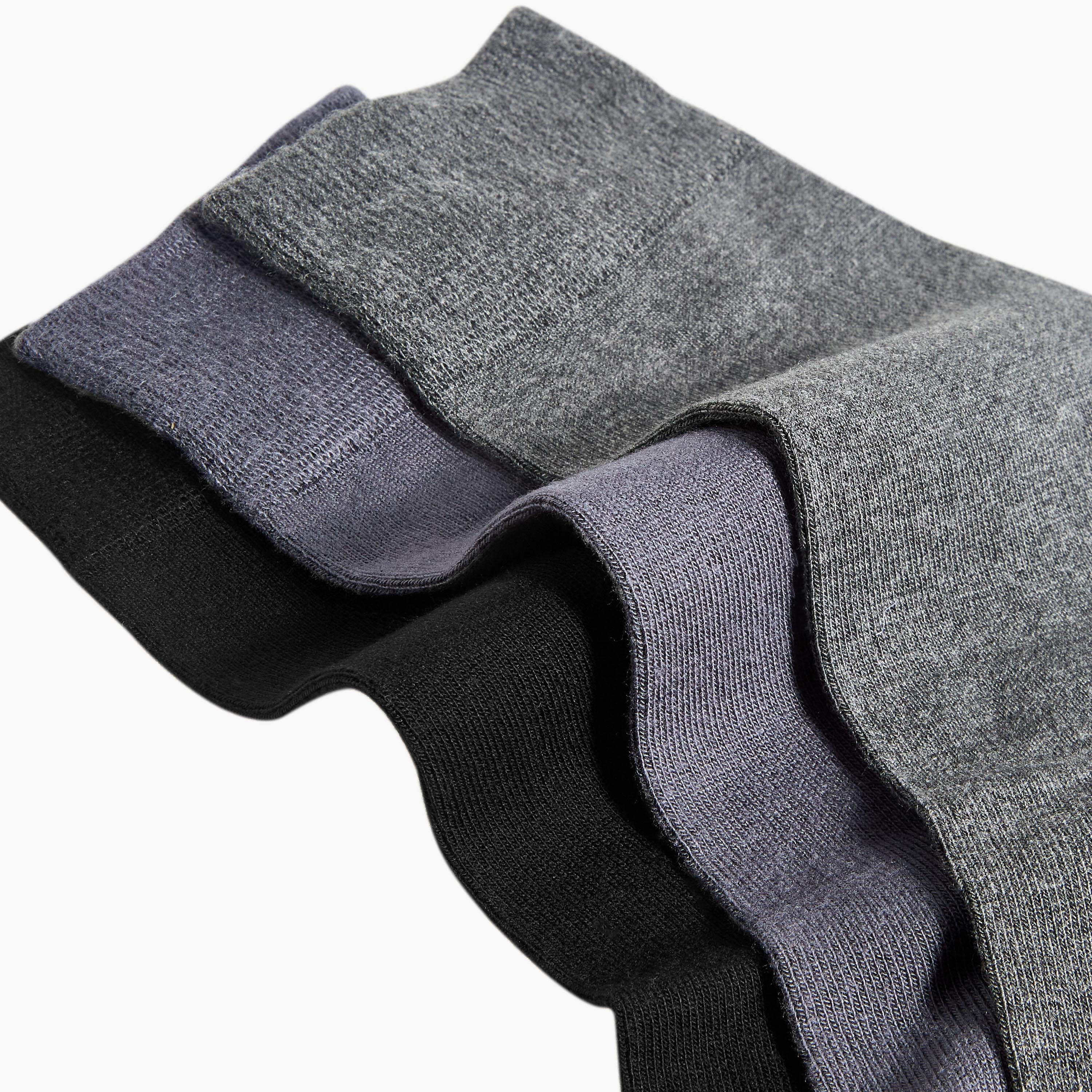 طقم جوارب 3 أزواج غير وبري بطول ربلة الساق للرجال-men-socks-image-4