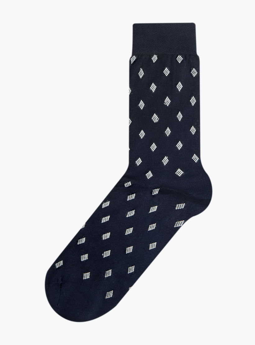 طقم جوارب غير وبرية بطول متوسط وطبعات للرجال عدد 3-men-socks-image-4