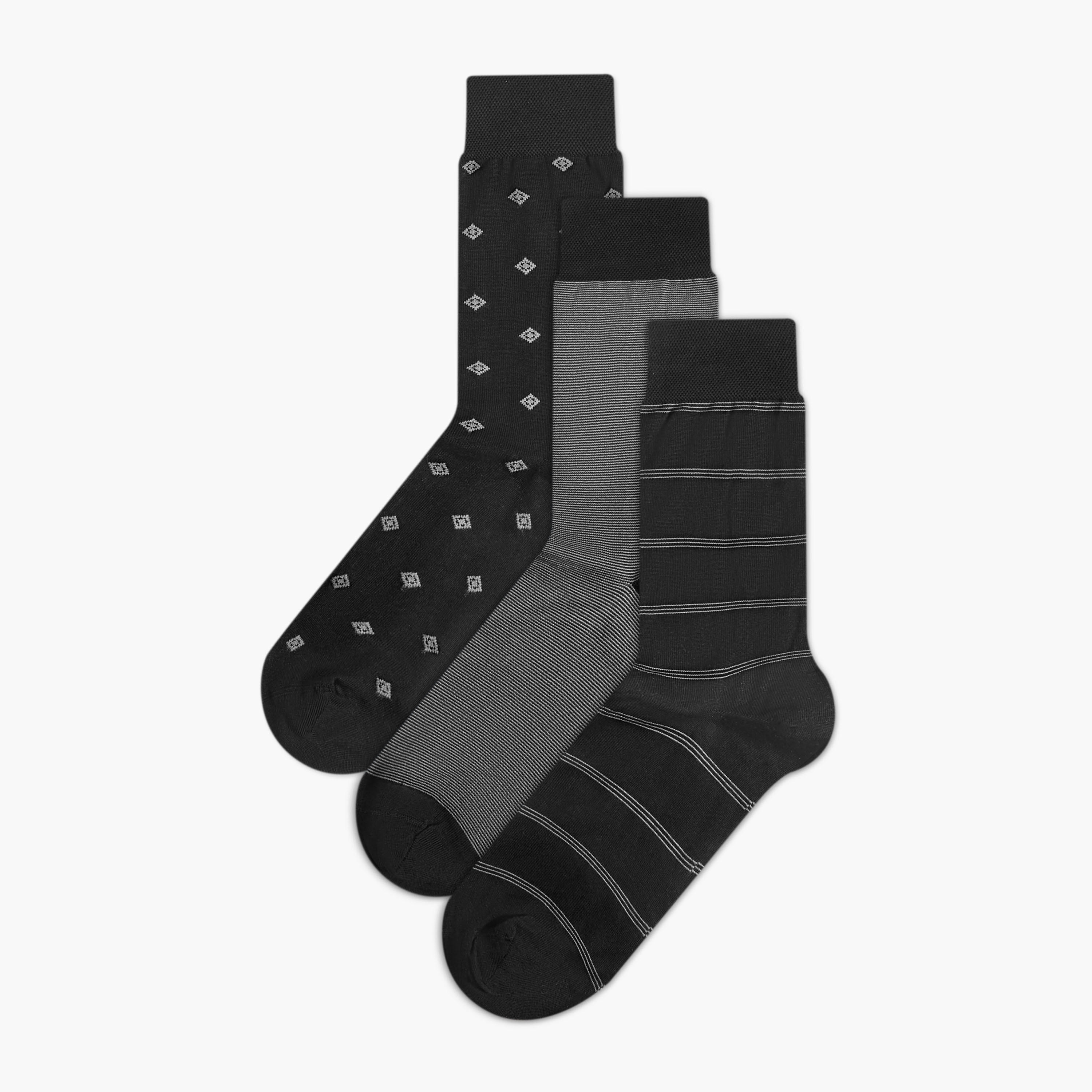 Men Socks Non Terry Crew Length - Set of 3-men-socks-image-1