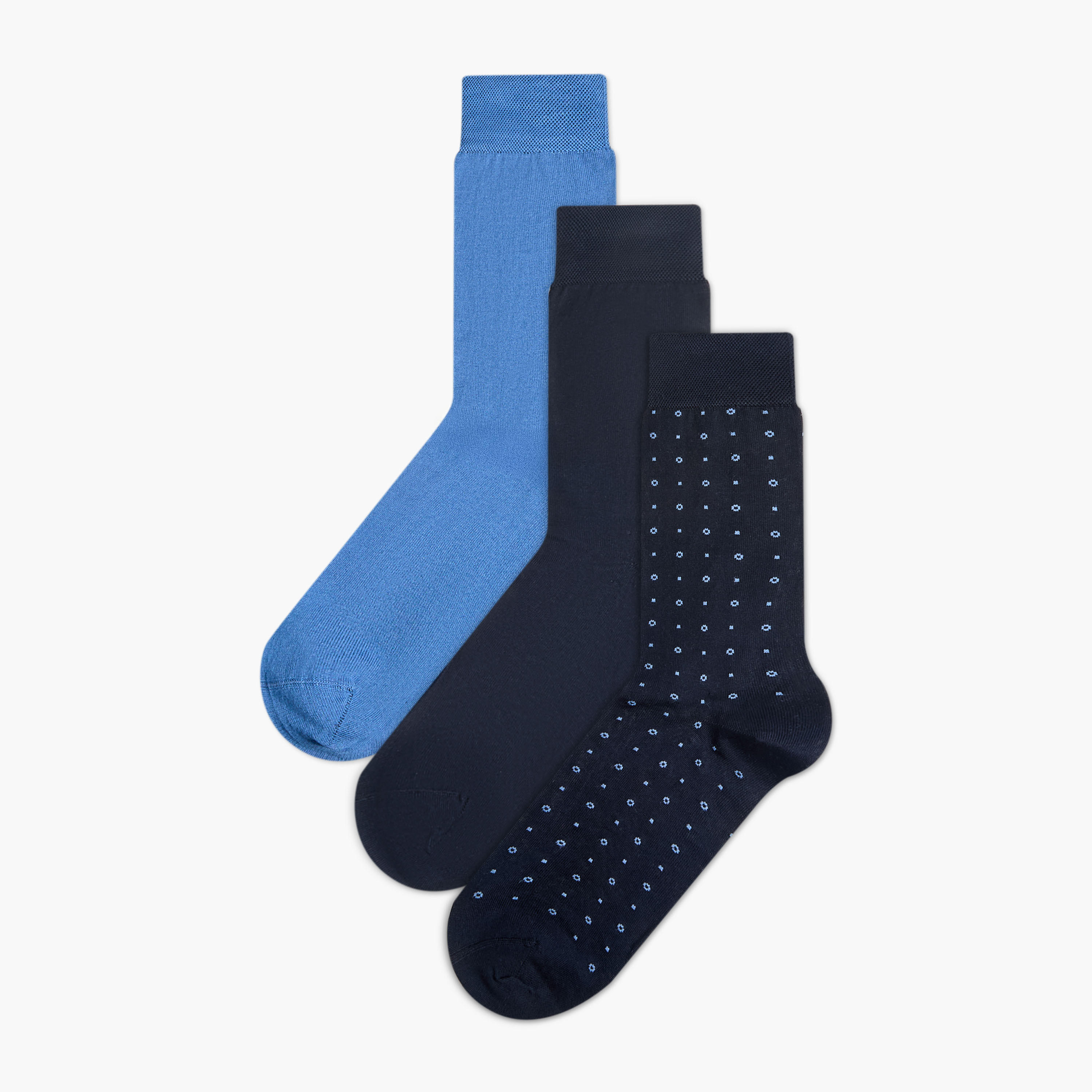 طقم جوارب 3 أزواج غير وبري بطول ربلة الساق للرجال-men-socks-image-5