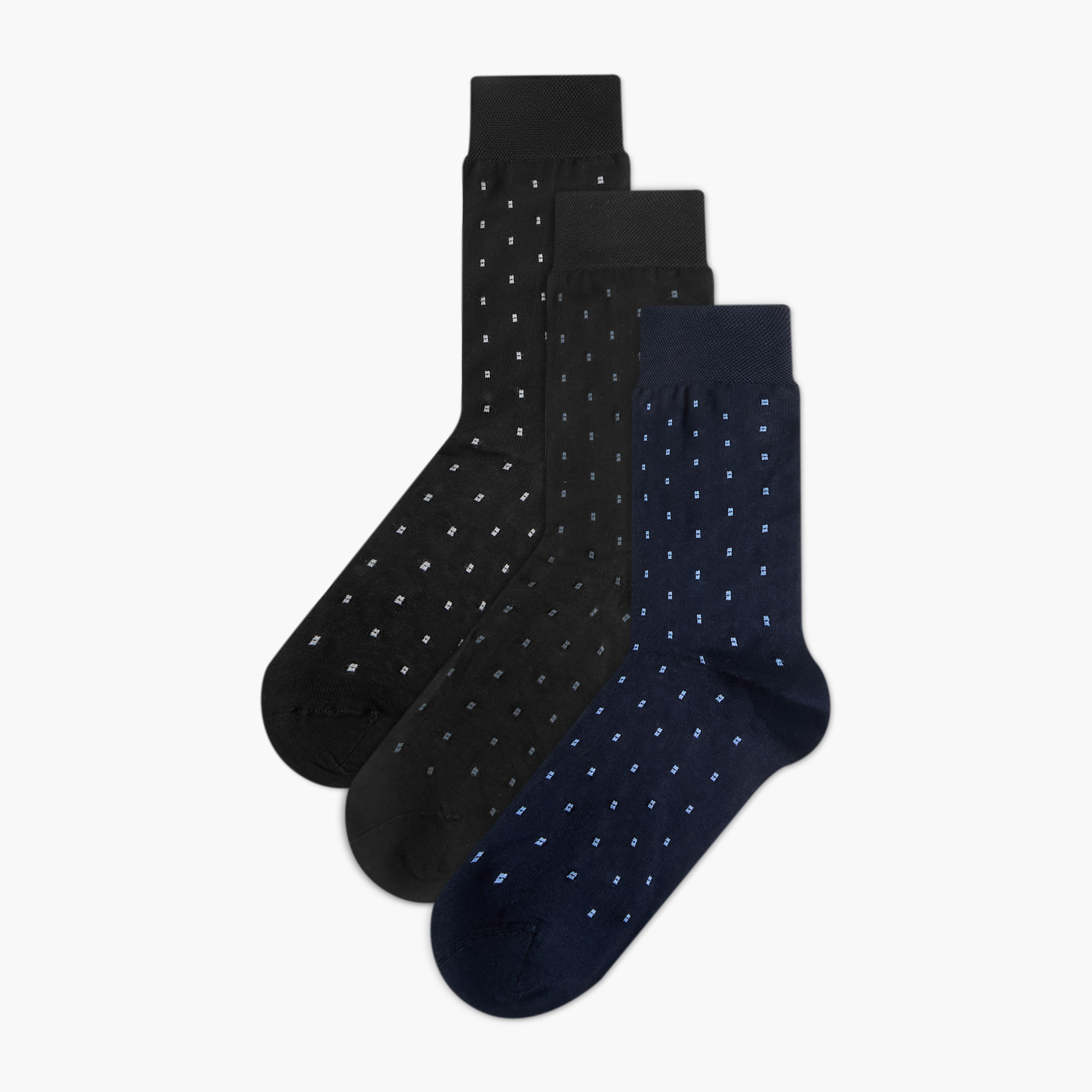 جوارب رجالي طويلة بدون تيري - 3 أزواج-men-socks-image-5