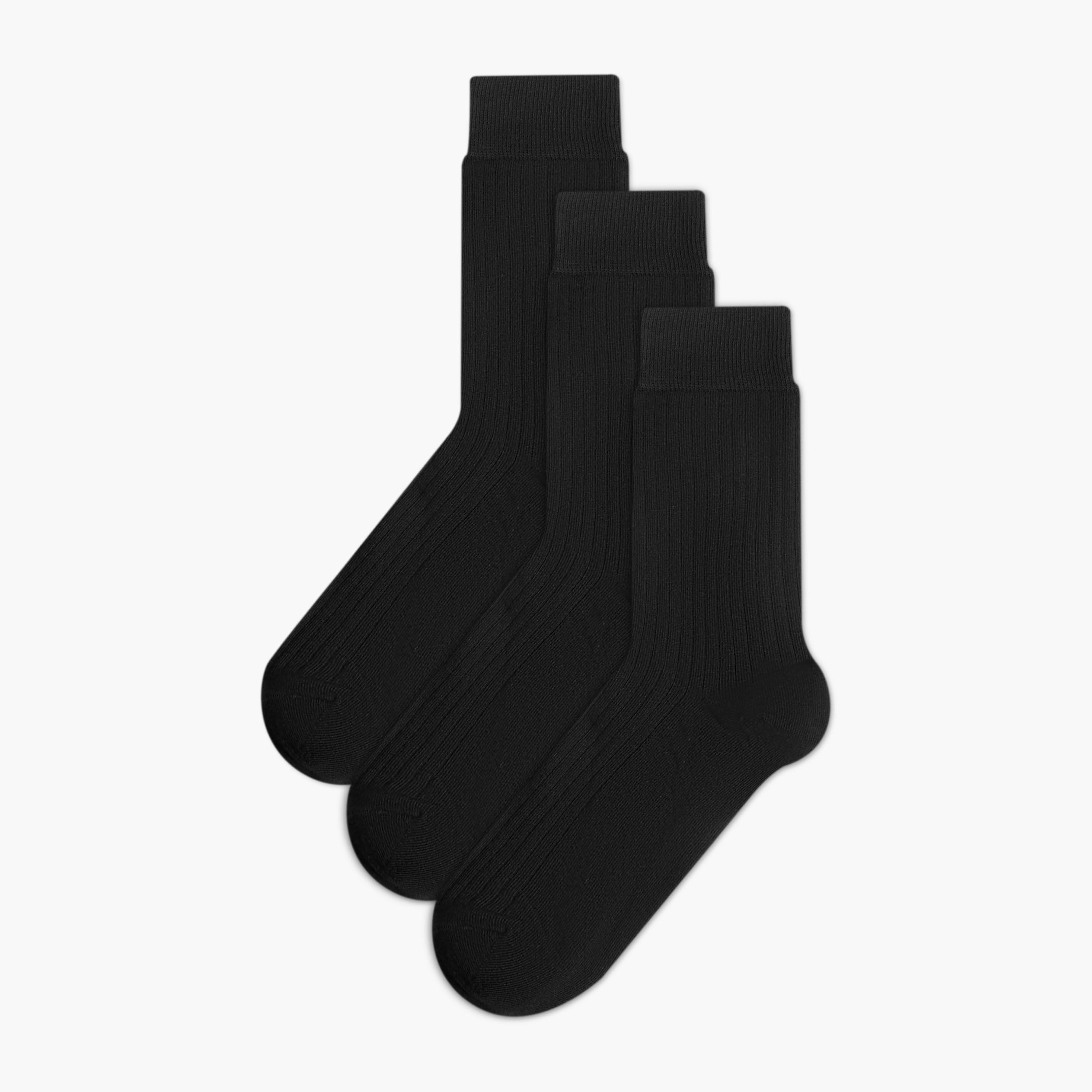 طقم جوارب رجالي 3 أزواج بدون تيري متوسطة الطول-men-socks-image-1