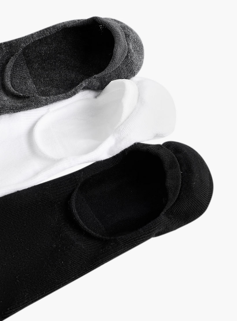 طقم جوارب غير مرئية بدون تيري 3 أزواج للرجال-men-socks-image-4