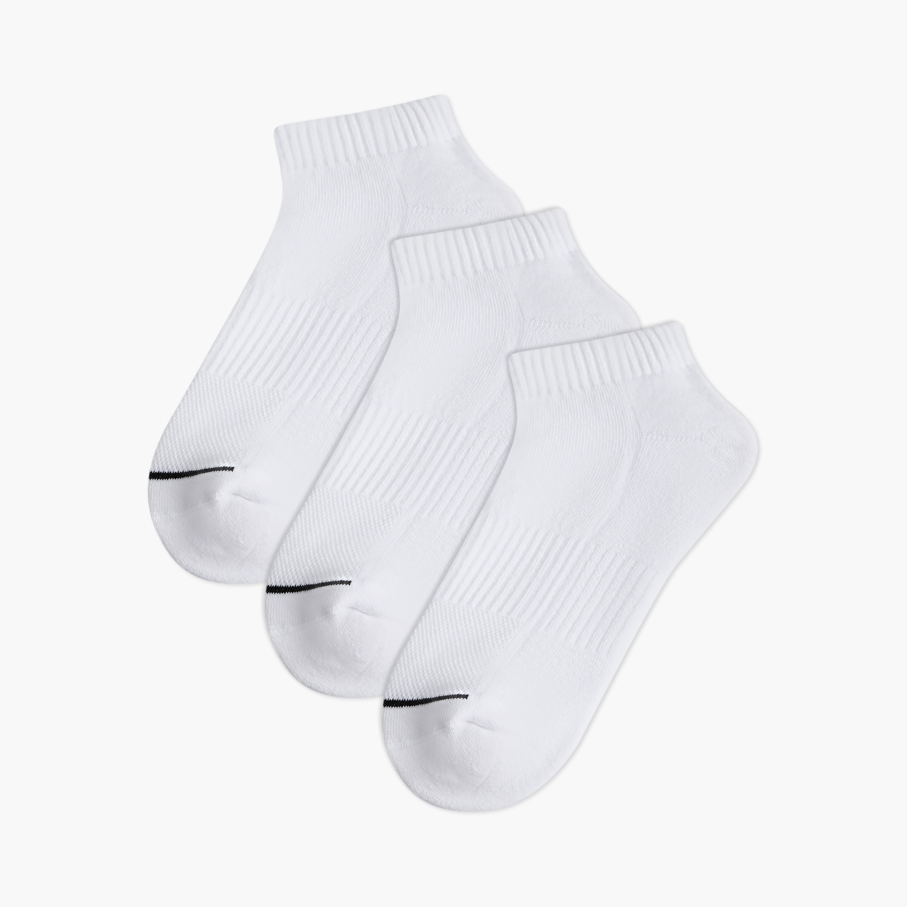 طقم جوارب نصف تيري 3 أزواج بطول الكاحل للرجال-men-socks-image-5