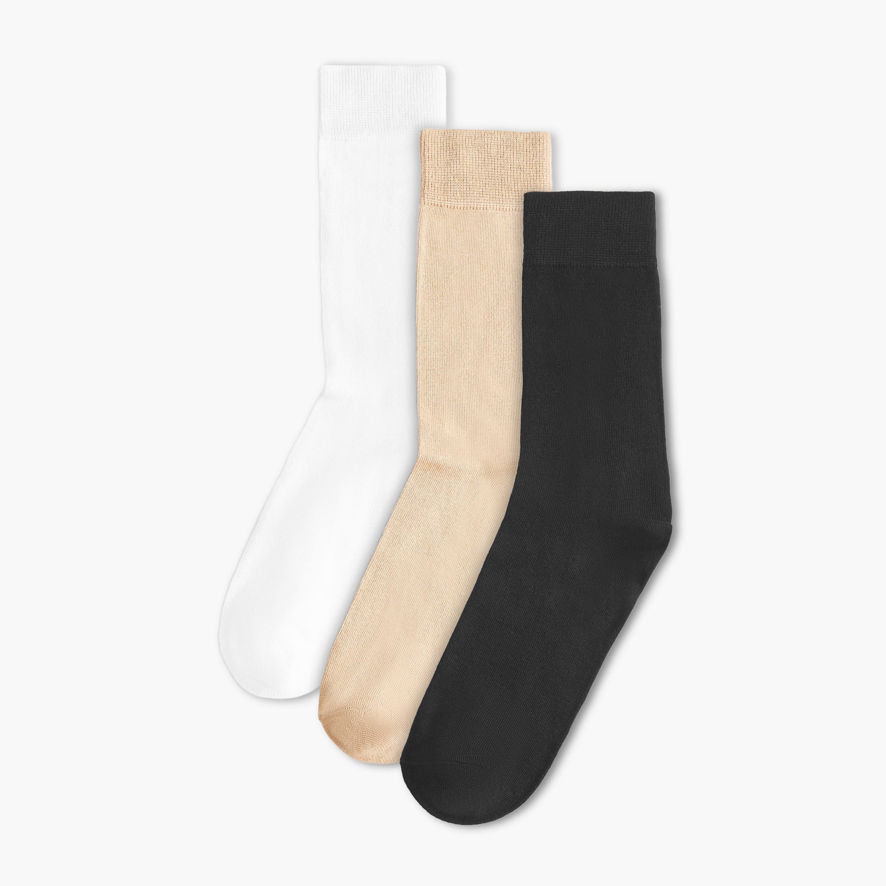 Men Crew Length Socks Non-Terry - Set of 3-men-socks-image-1
