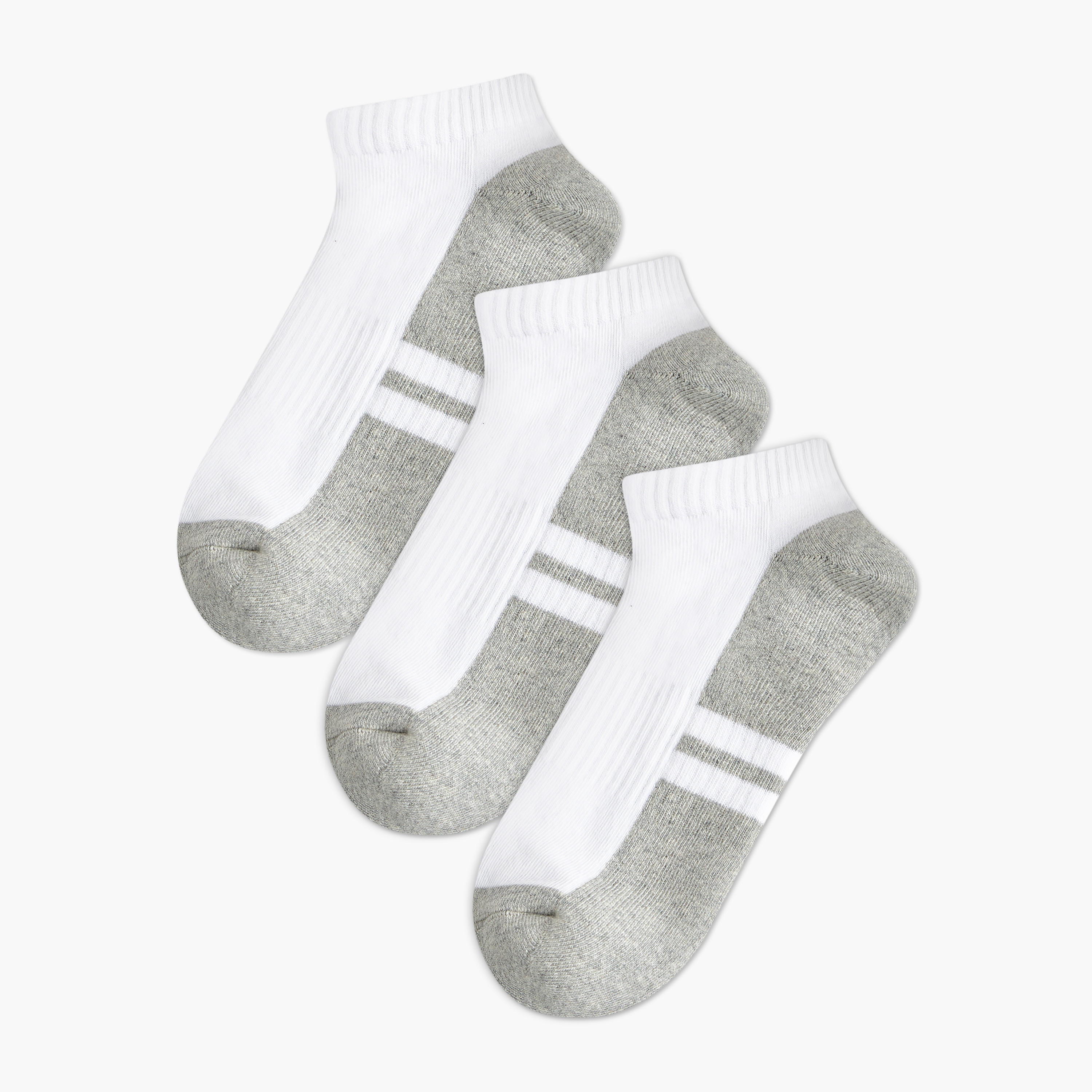 طقم جوارب نصف تيري 3 أزواج بطول الكاحل للرجال-men-socks-image-5