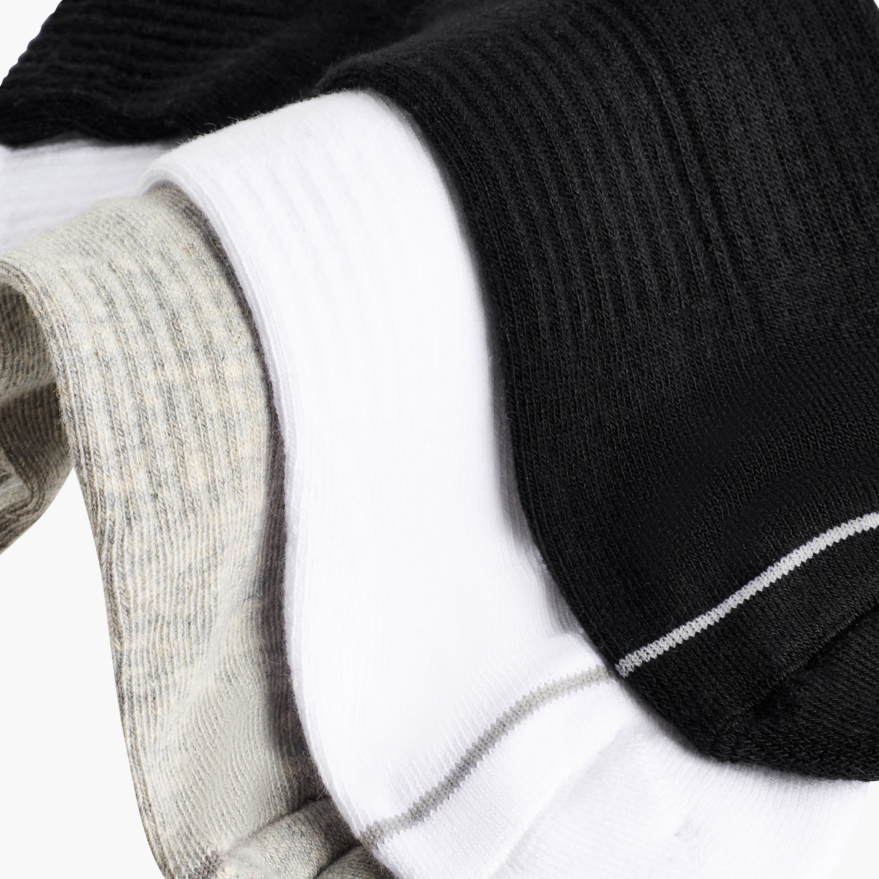 طقم جوارب نصف تيري 3 أزواج بطول الكاحل للرجال-men-socks-image-4