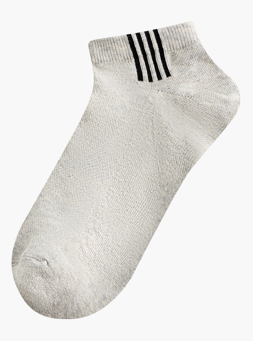 طقم جوارب طول الكاحل بدون تيري 5 أزواج للرجال-men-socks-image-2