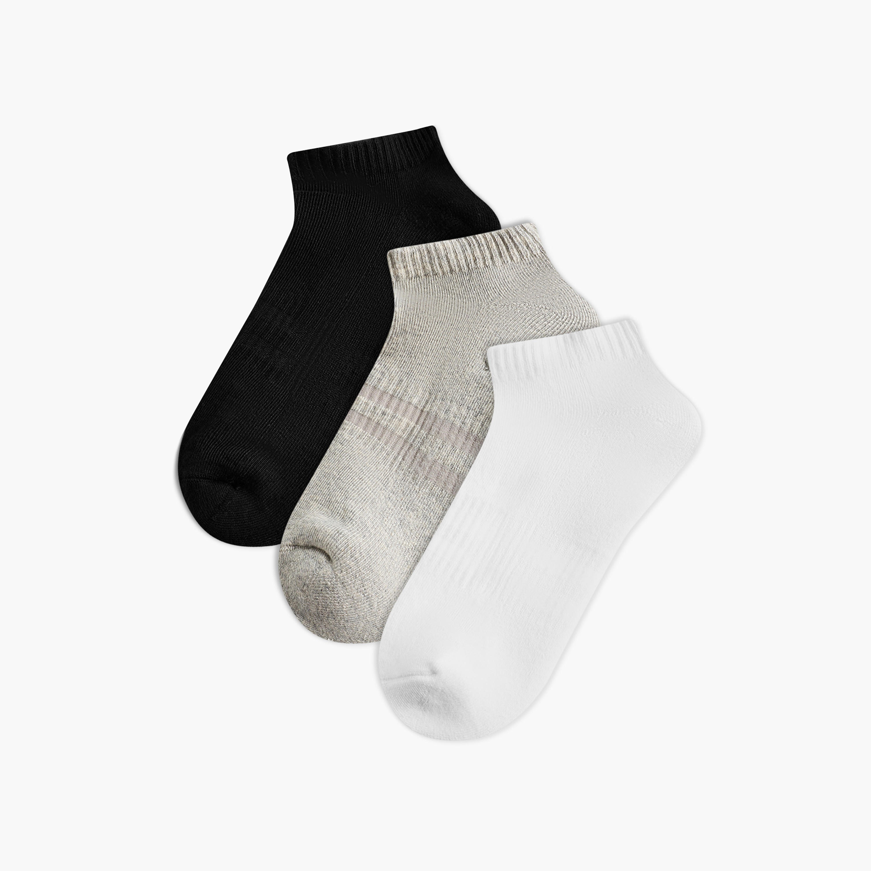 Men Socks Ankle Length Half Terry - Set of 3-men-socks-image-1
